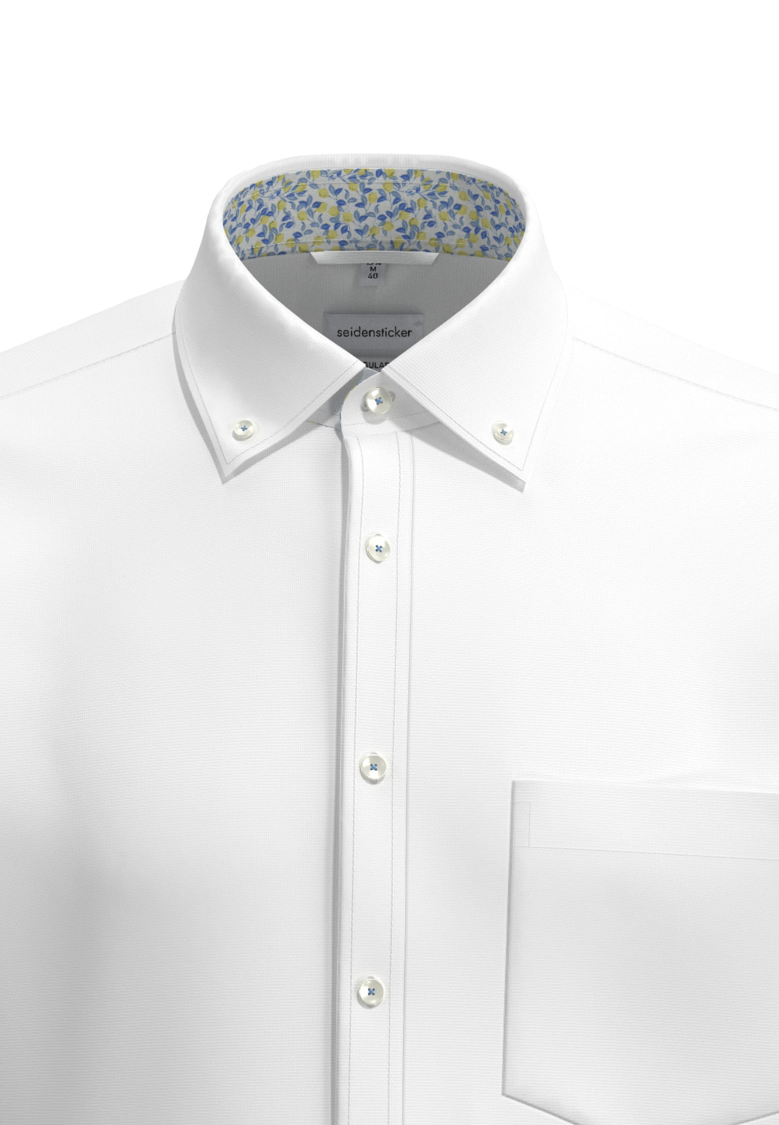 seidensticker Businesshemd »Regular«, Regular Kurzarm Button-Down-Kragen Struktur
