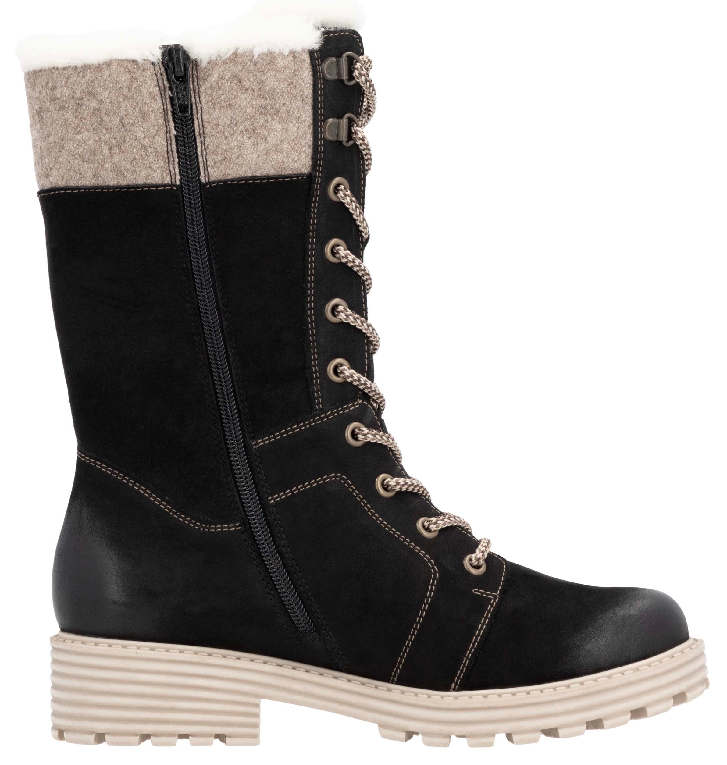 Remonte Winterstiefel, Blockabsatz, Schnürstiefel mit wasserabweisender remonte TEX-Membran