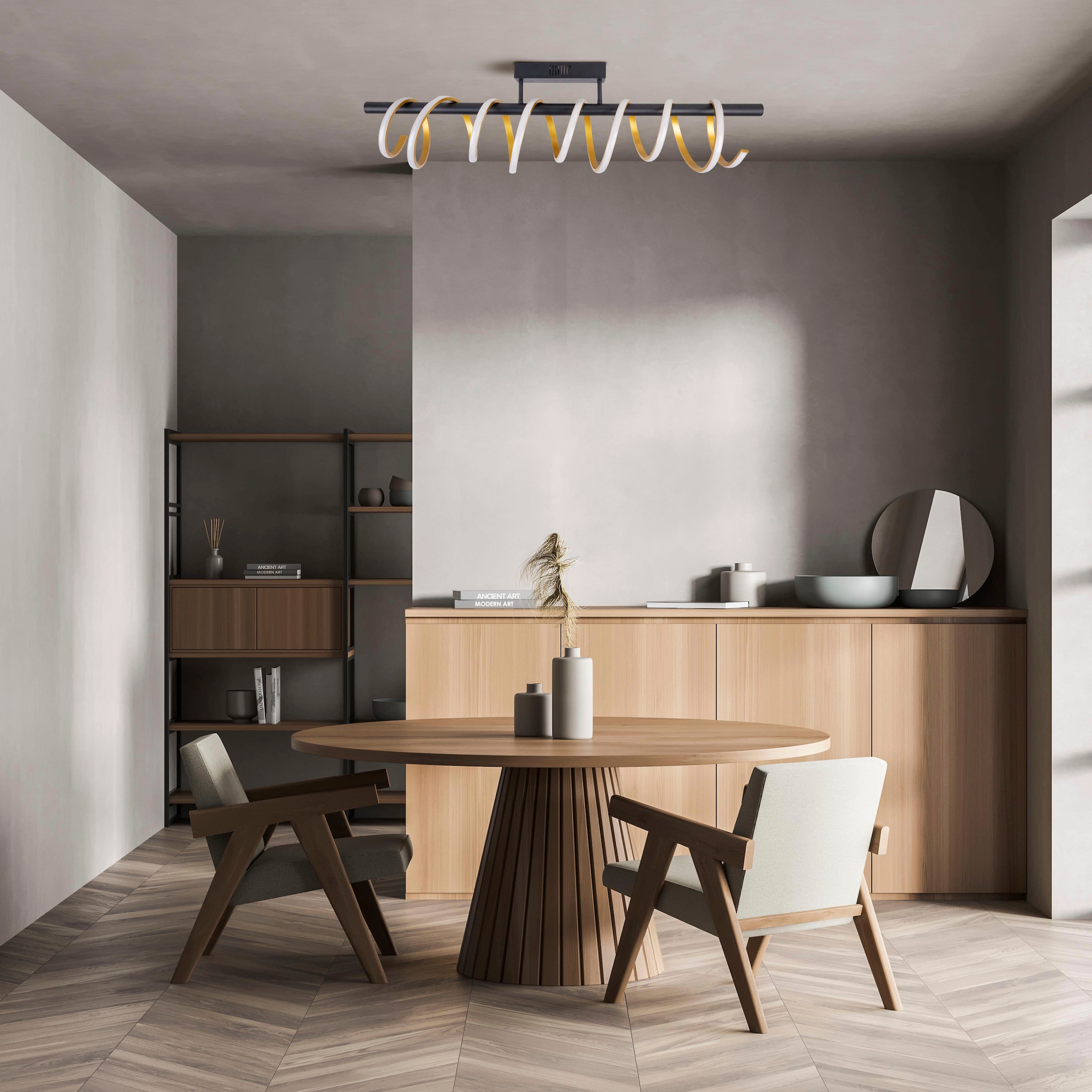näve LED Deckenleuchte »Belleza«, 1 flammig, Leuchtmittel LED-Modul | LED fest integriert, Deckenlampe, warmweiß, 32W, 3-Stufen-dimmbar, inkl. Treiber, L: 100cm