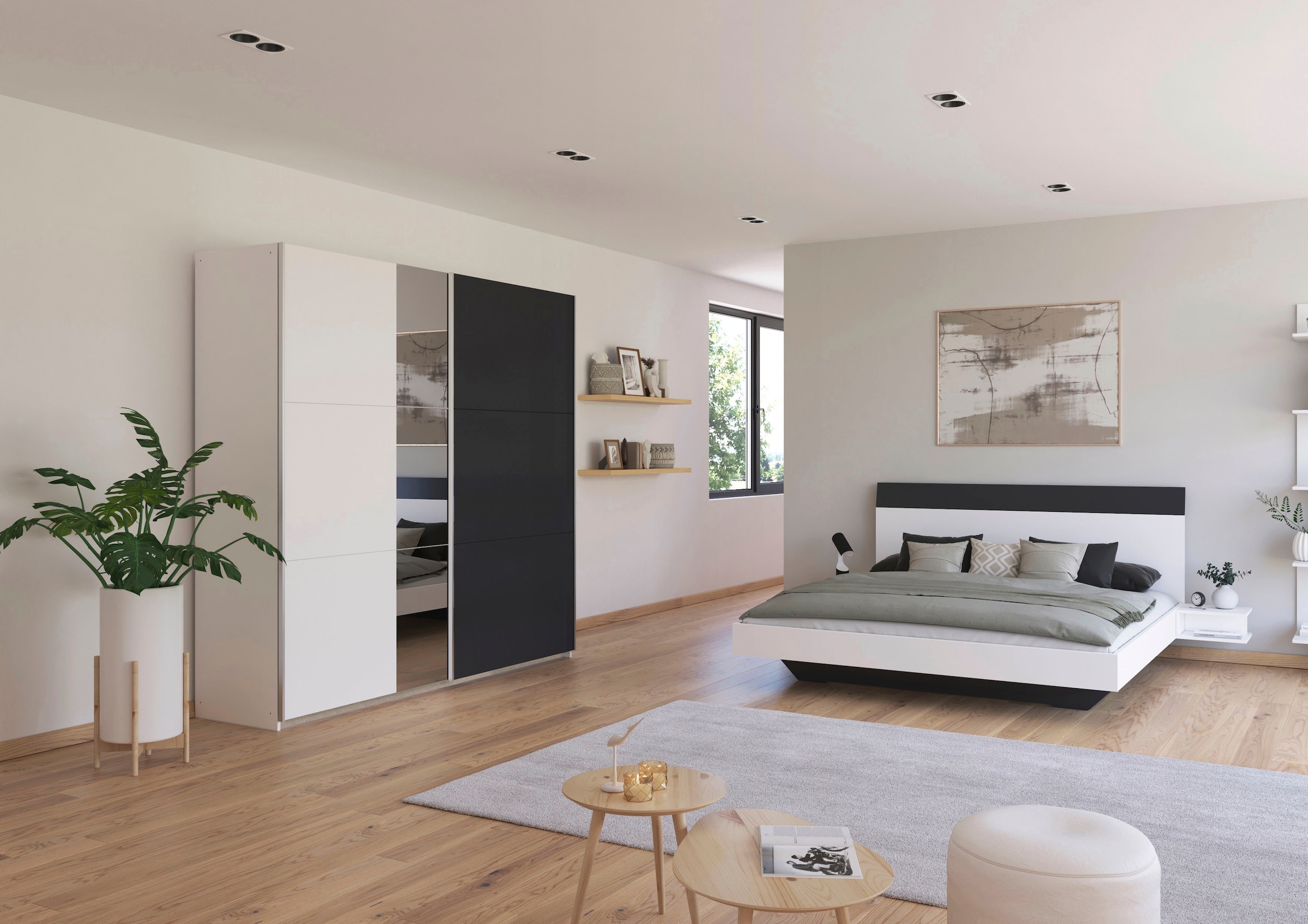 rauch Schlafzimmer-Set »Monza«, mit Schwebetürenschrank Bettanlage bequem kaufen 2 Breite Breiten 218 cm, in