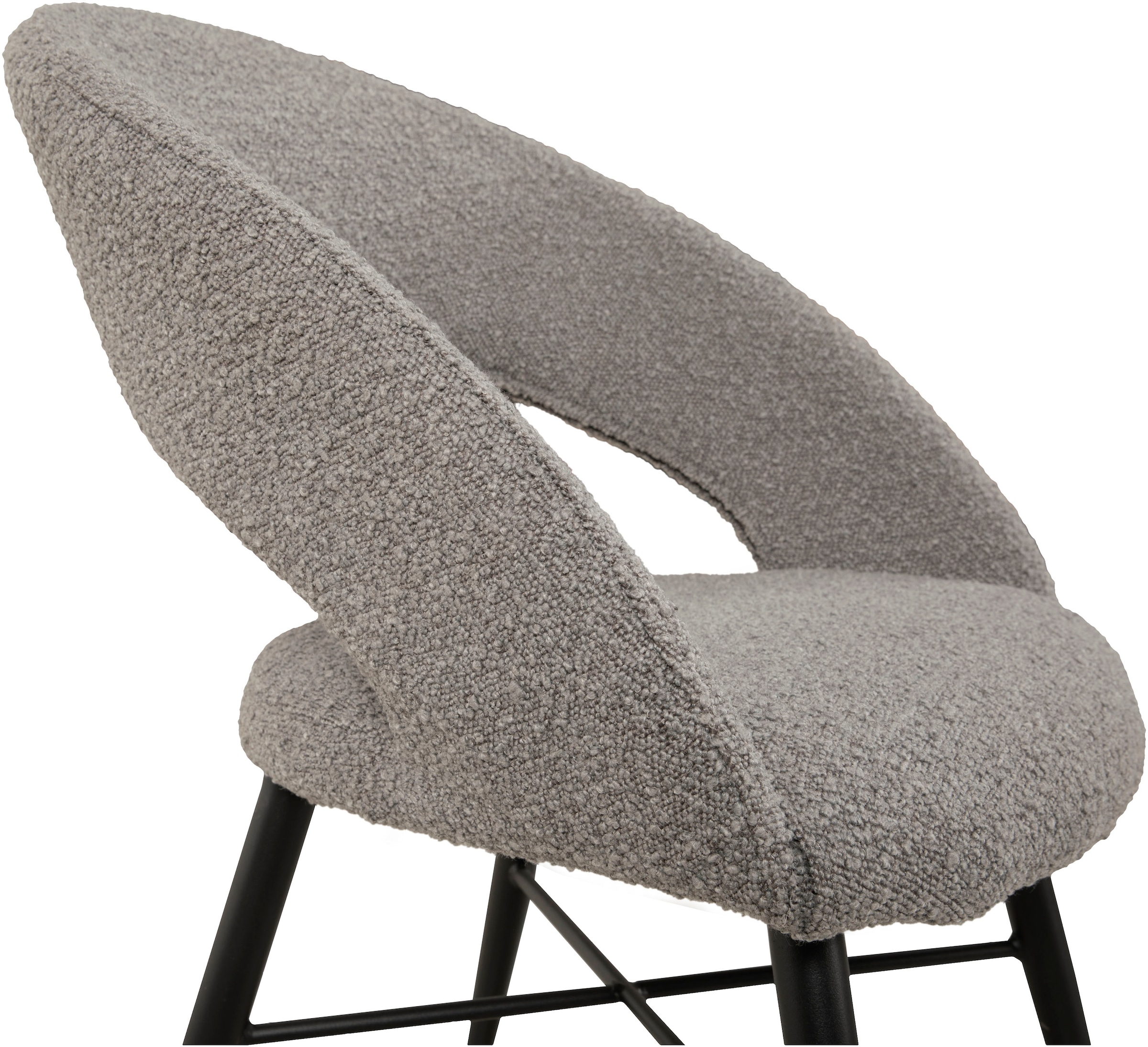 OMG Design Esszimmerstuhl »Marley« (Set) 1 Stk.mit modernem Cut-Out, Bouclé Bezug