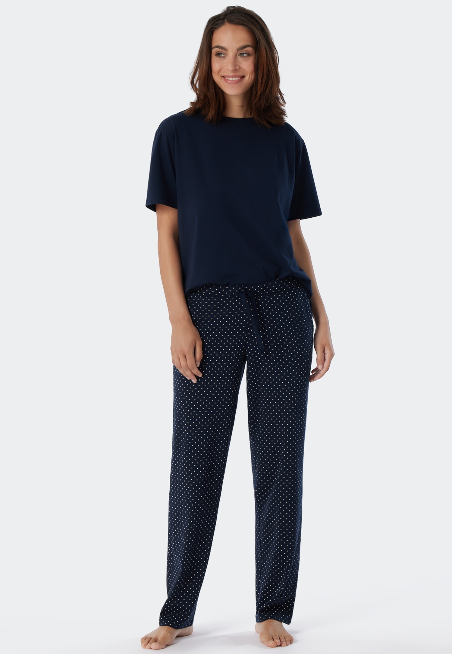 Schiesser Loungehose »Mix + Relax«, seitliche Taschen, elastischer Bund, Single Jersey, bequem