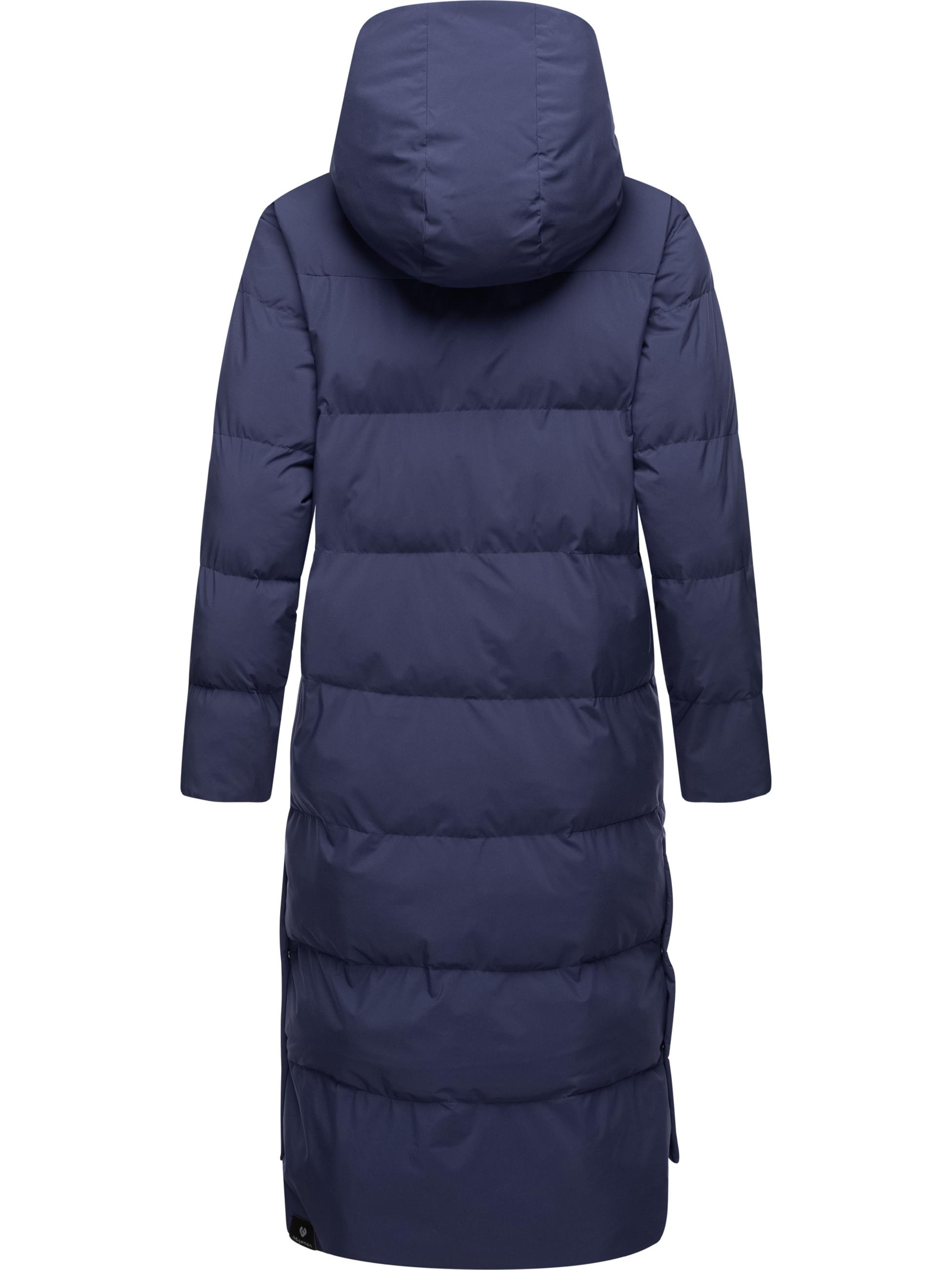 Ragwear Wintermantel »Wintermantel Patrise«, Extralanger Damen Winter Steppmantel mit Gehschlitzen