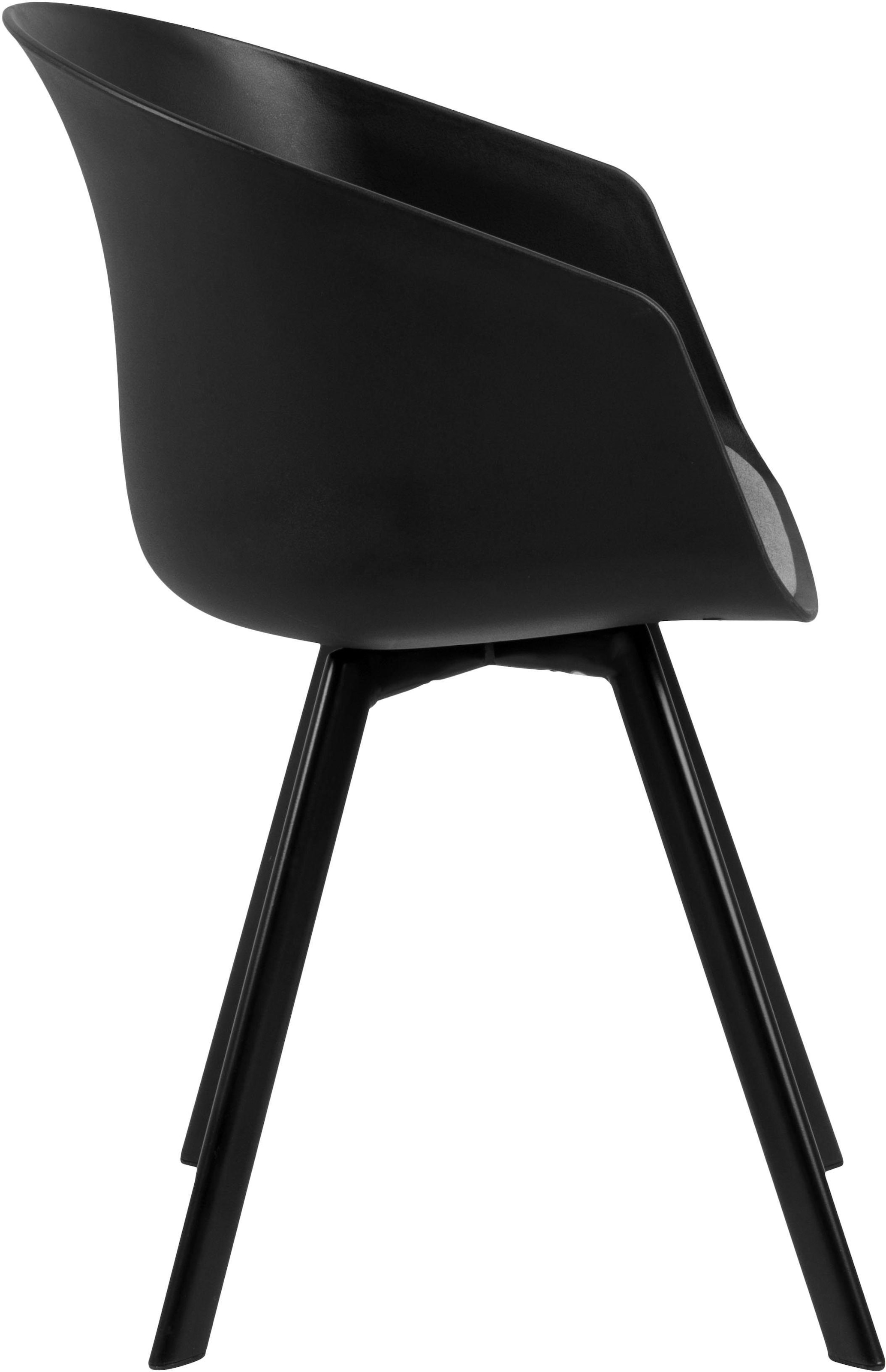 ACTONA GROUP Schalenstuhl (Set), Metallbeinen Raten Sitzhöhe und mit Sitzkissen 2 einem bestellen cm St., auf Webstoff, 46 aus »Maik«