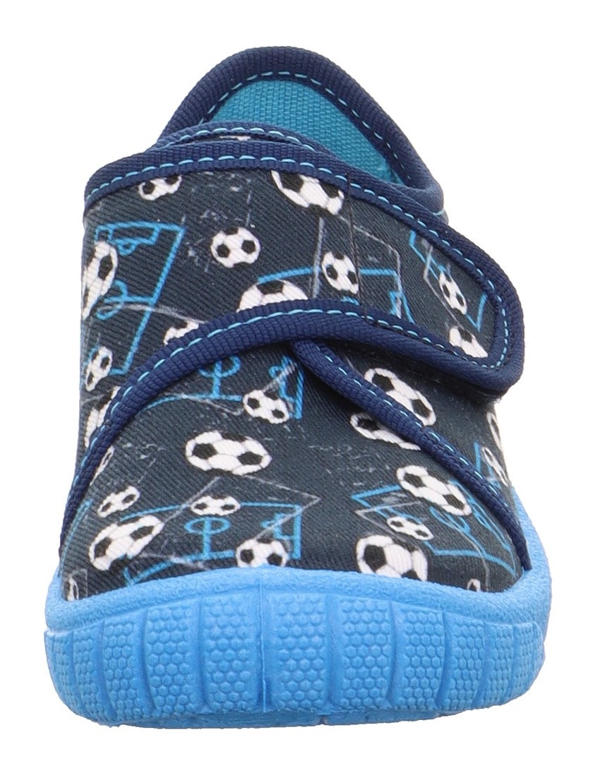 Superfit Hausschuh »BILL WMS: Mittel«, Kindergartenschuh mit Fußballlogo, Größenschablone zum Download