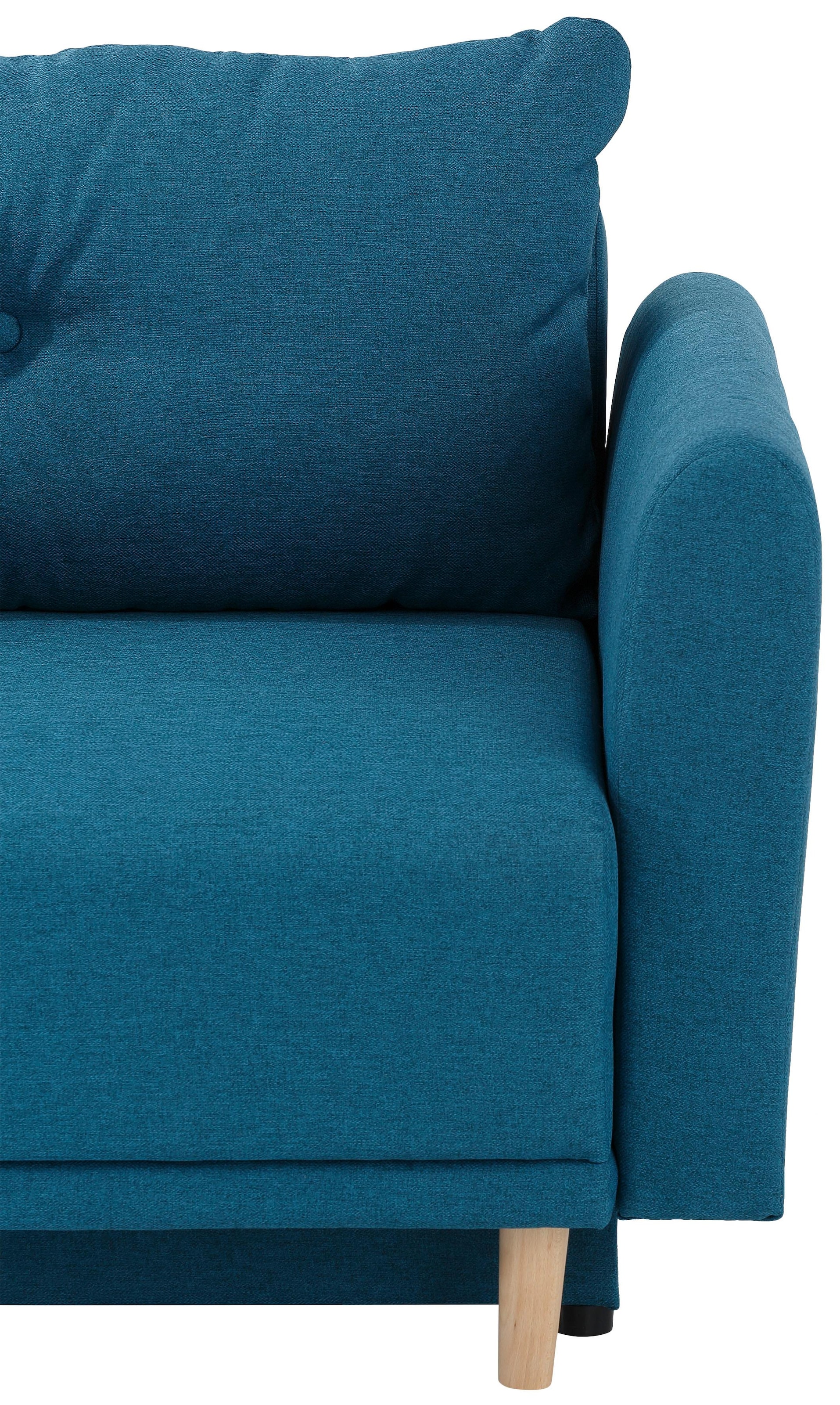 Home affaire Schlafsofa »Scandic«, inkl. 2 Zierkissen und Bettkasten, Knopfheftung in Rückenkissen