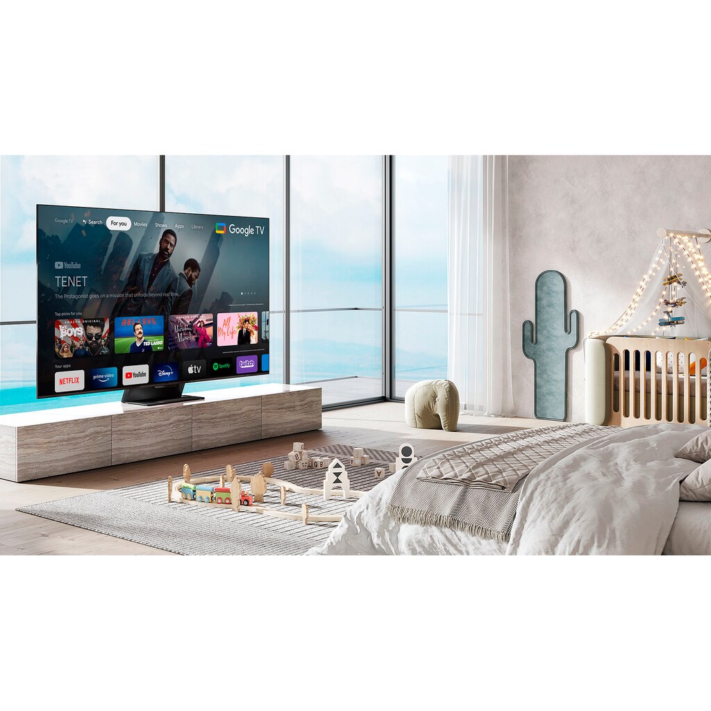 TCL QLED Mini LED-Fernseher »55C831X1«, 139 cm/55 Zoll, 4K Ultra HD, Google TV-Smart-TV, 1500nits, HDR Extreme, Dolby Atmos, HDMI 2.1, ONKYO-Sound