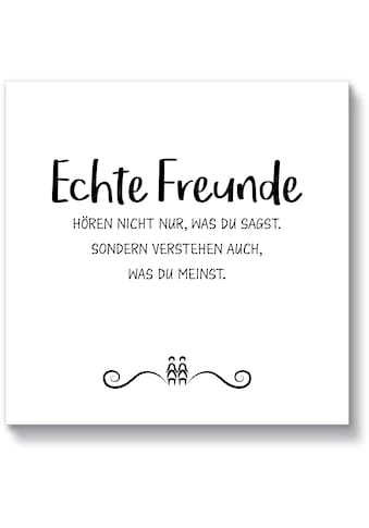 Artland Holzbild »Echte Freunde«, Sprüche & Texte, (1 St.) kaufen