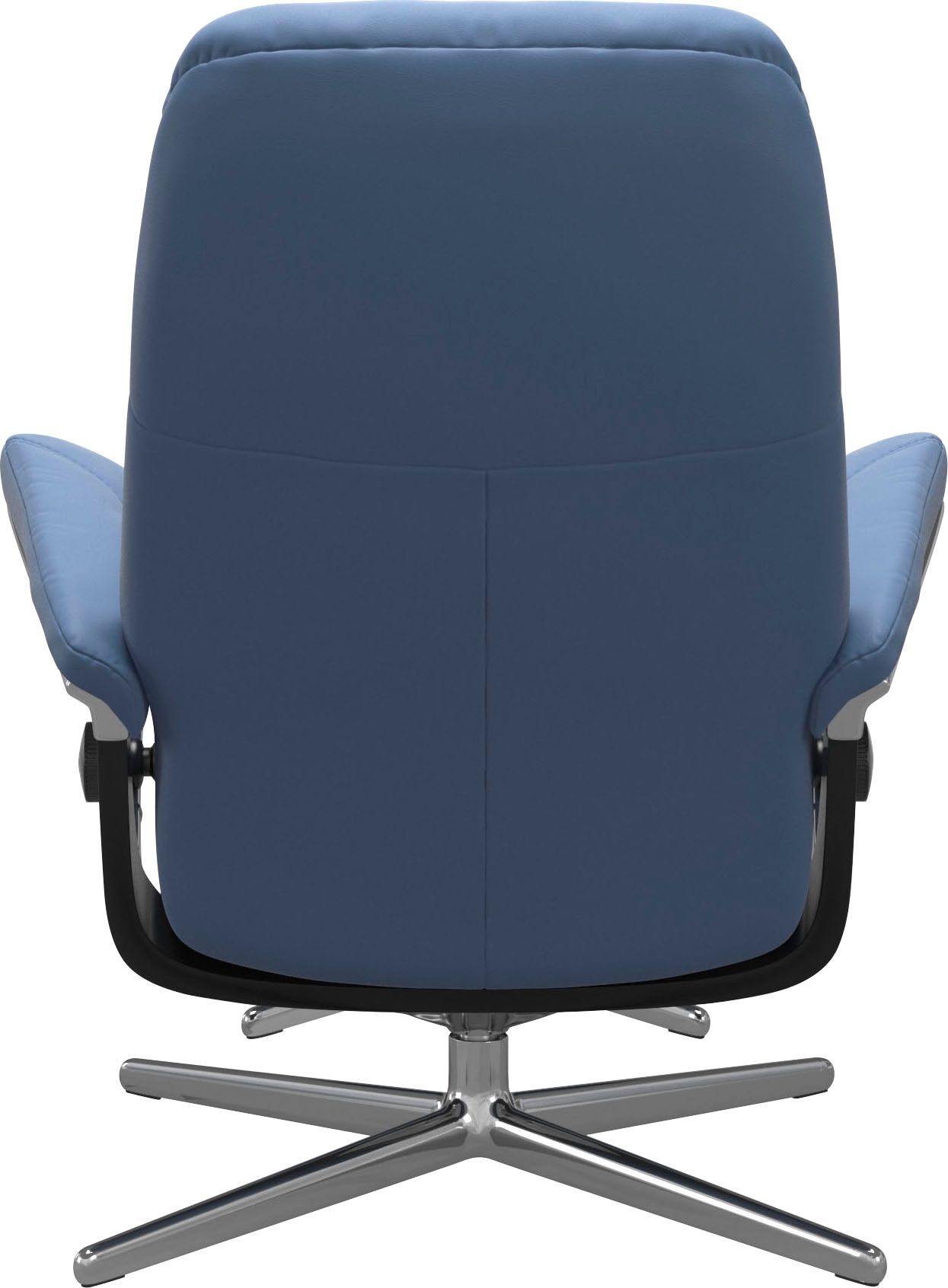 Stressless® Relaxsessel »Consul«, (Set, Relaxsessel mit Hocker), mit Hocker, mit Cross Base, Größe S, M & L, Holzakzent Schwarz