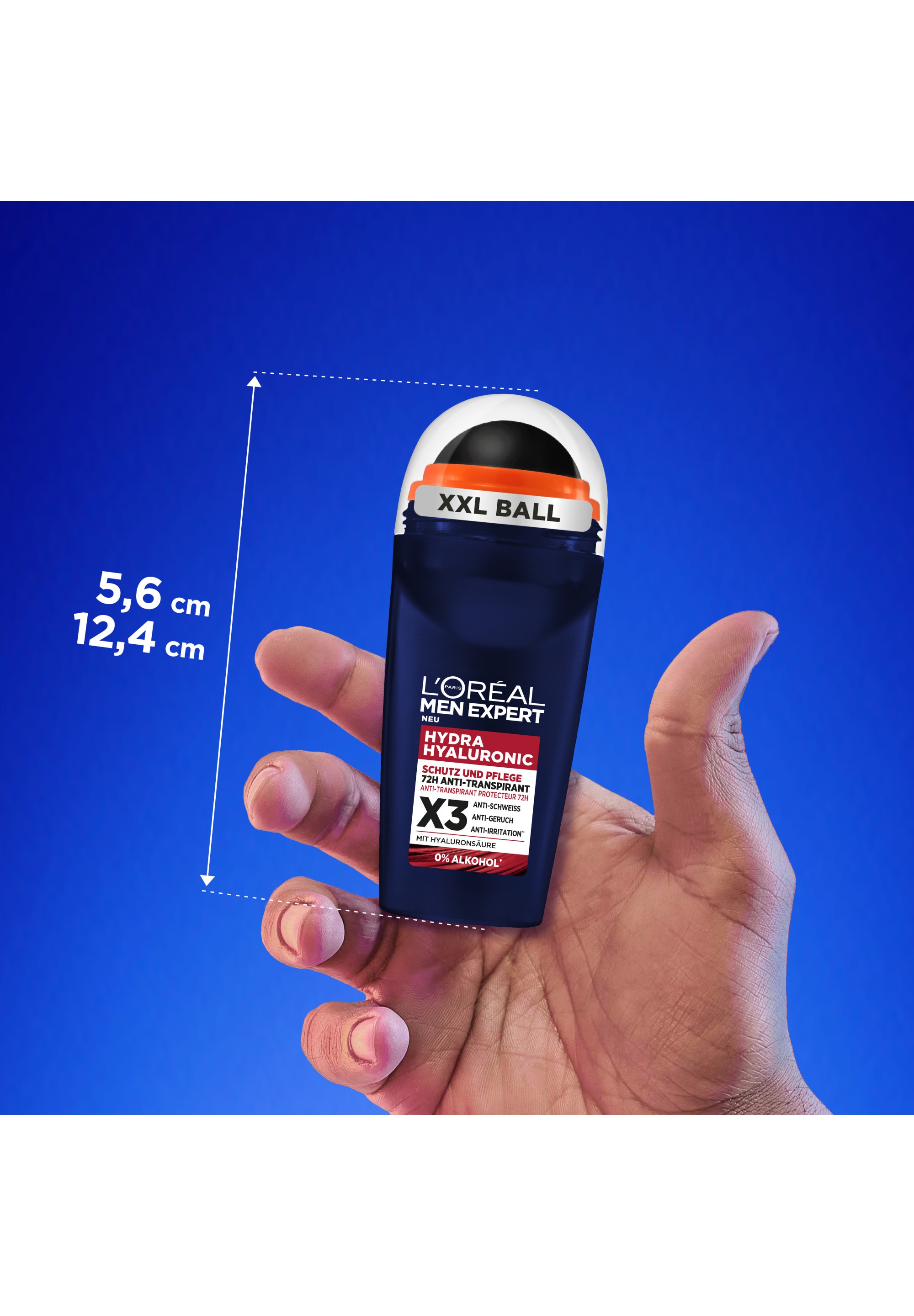 L'ORÉAL PARIS MEN EXPERT Deo-Roller »L'Oréal Men Expert Hydra Hyaluronic Anti-Transpirant Roll On 6er Pack«