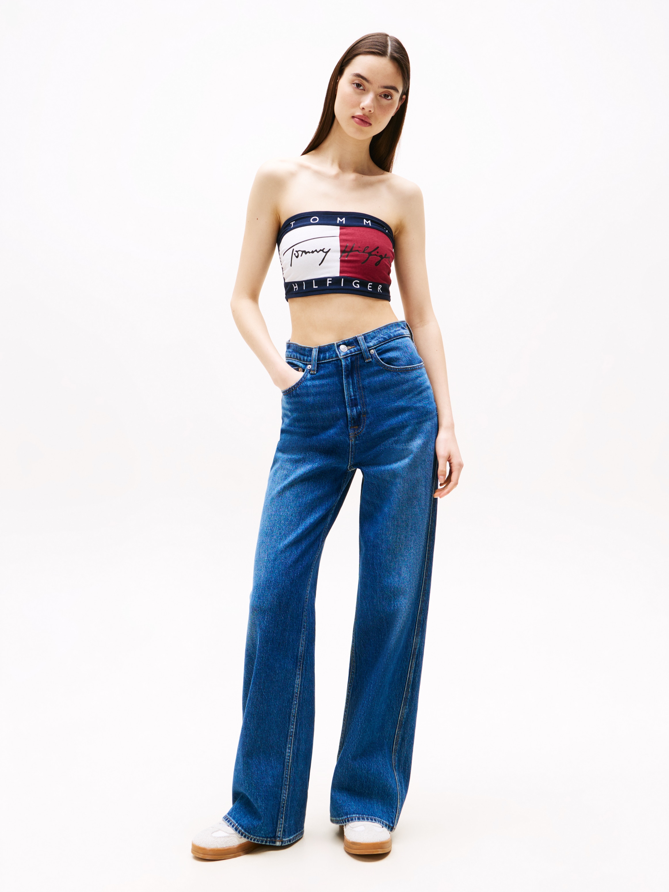 Tommy Hilfiger Underwear Bandeau-BH »BANDEAU mit Colorblock und Tommy Style«, casual, körpernah, Baumwollmix