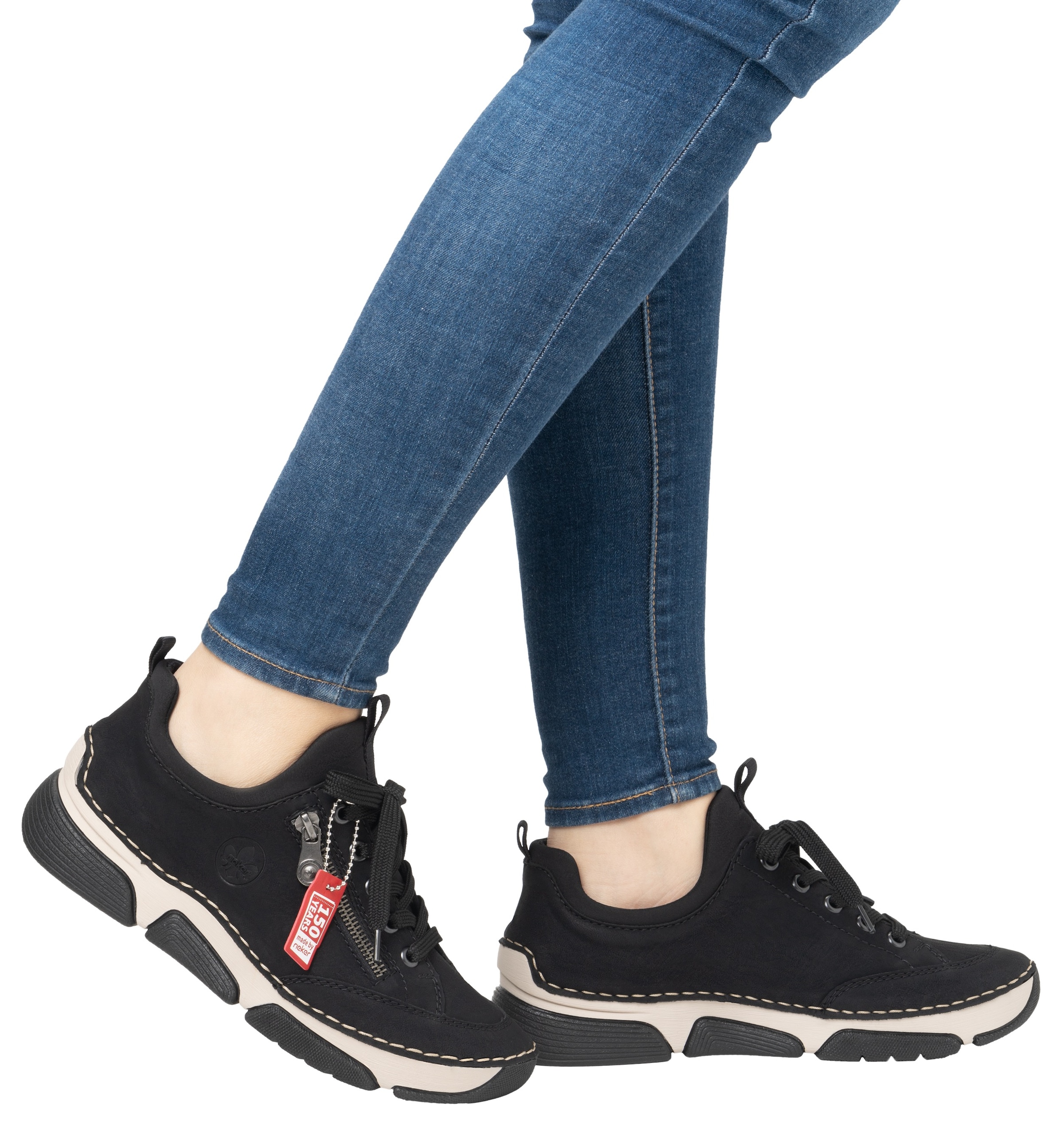 Rieker Slip-On Sneaker, Schlupfschuh, Halbschuh, Freizeitschuh mit weicher Innensohle