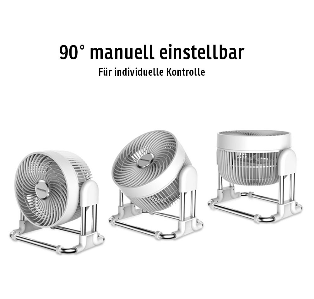 Sonnenkönig Standventilator »Vind weiss, Leistung 45W, mechanische Kontrolle, Oszillation,«, 3 Ventilationsstufen, 5.5m/s Windgeschwindigkeit