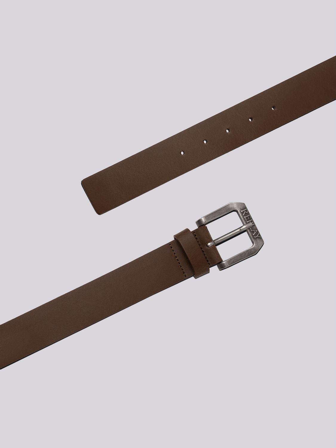 Replay Ledergürtel mit matter Schließe