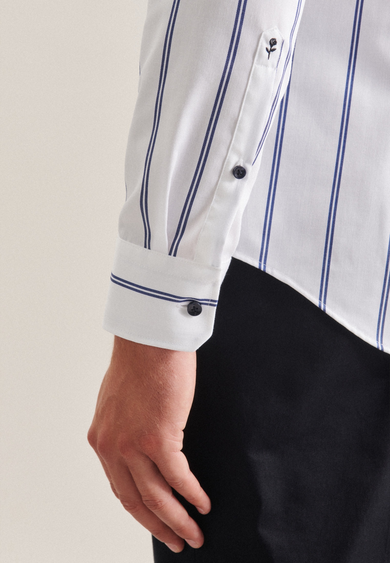 seidensticker Businesshemd »Slim« Slim 1/1 Kentkragen Streifen