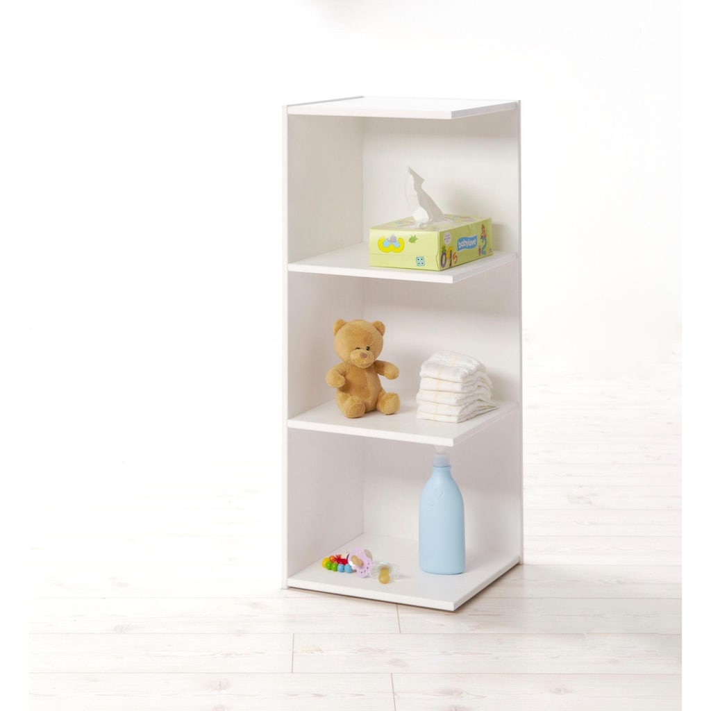 Ticaa Babyzimmer-Komplettset »Moritz«, (Set, 5 St., Bett + Wickelkommode + Schrank + Unterstellregal + Standregal)