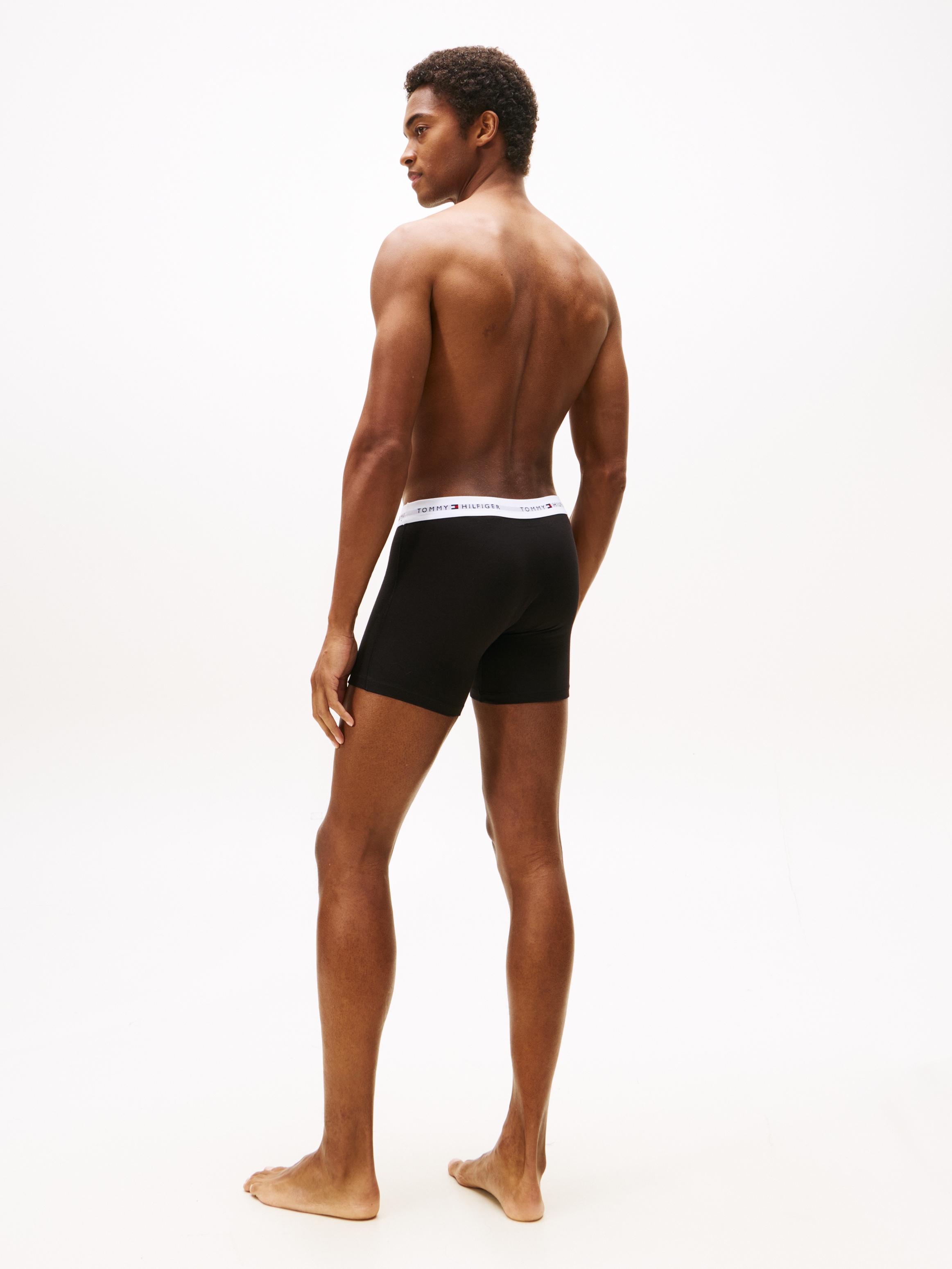 Tommy Hilfiger Underwear Boxer »3P BOXER BRIEF«, (Packung, 3 St., 3er-Pack), mit längerem Bein und Tommy Hilfiger Logo-Elastikbund