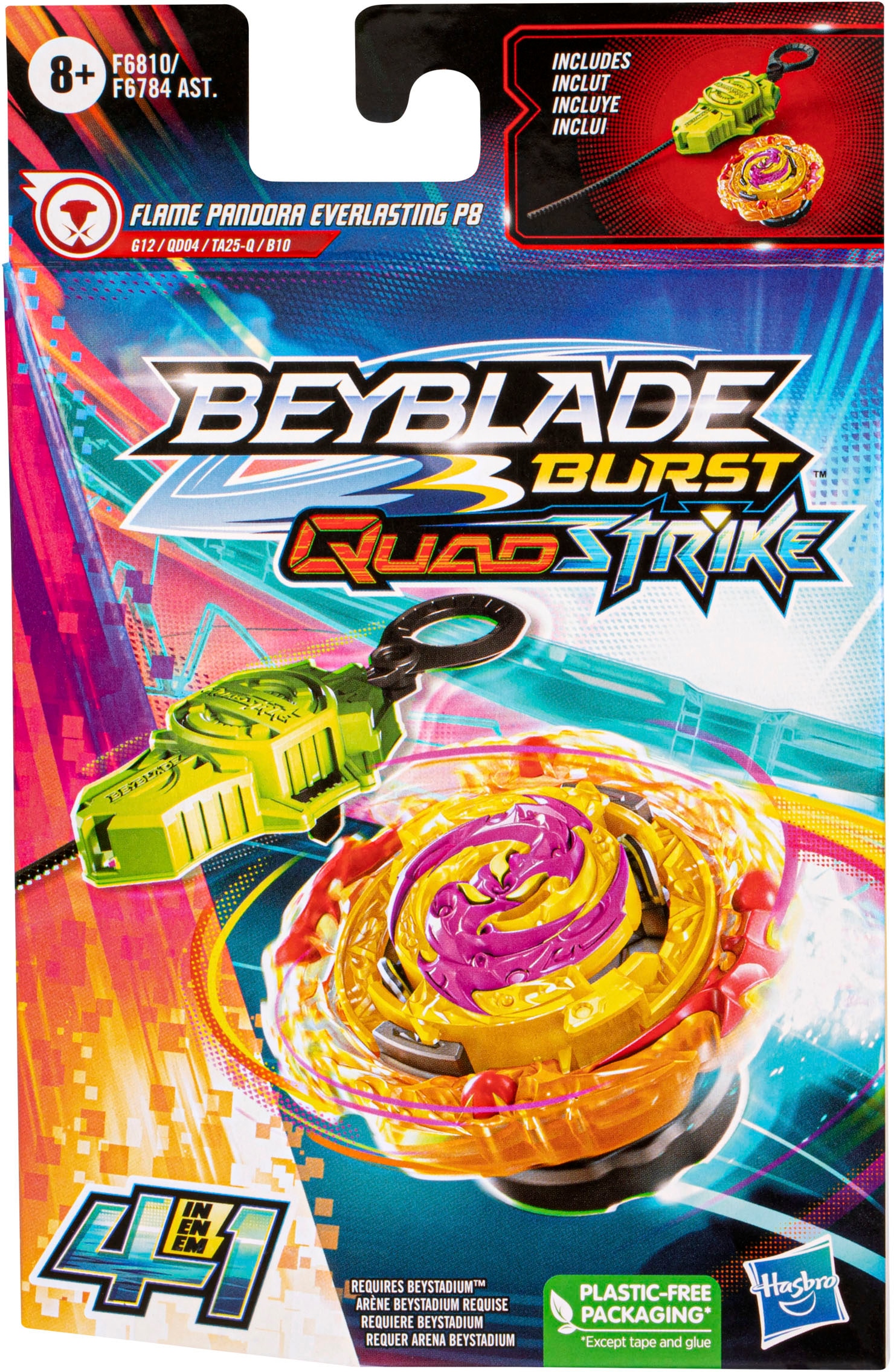 Hasbro Speed-Kreisel »Beyblade Burst QuadStrike Flame Pandora Everlasting P8 Starter Pack«