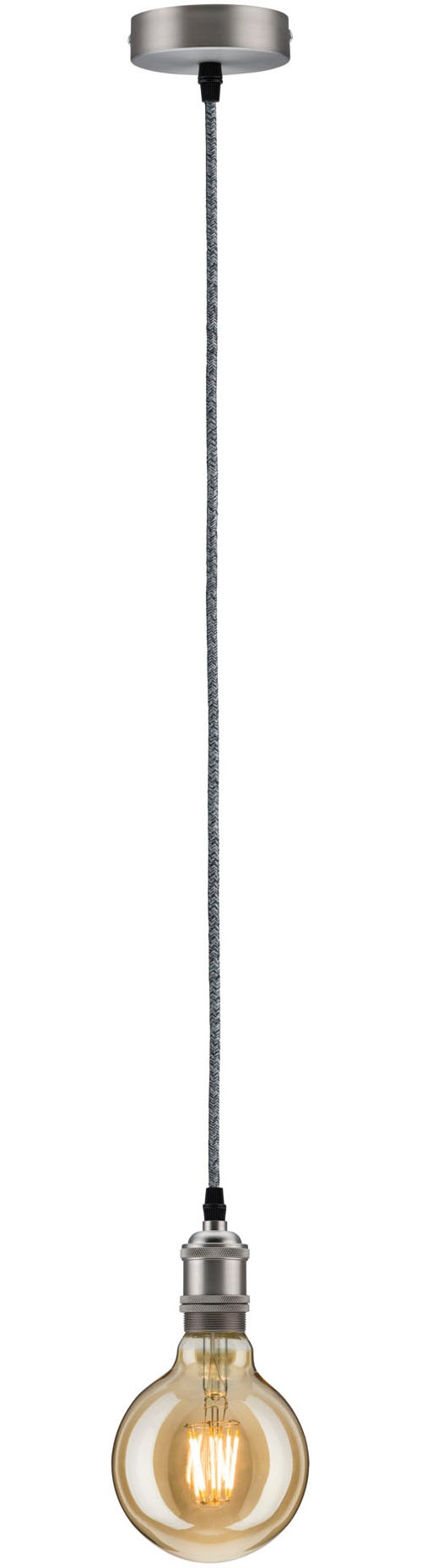 Paulmann Pendelleuchte »Neordic Eldar max. 1x60W Nickel gebürstet 230V Metall«, 1 flammig, Leuchtmittel E27 | ohne Leuchtmittel, E27