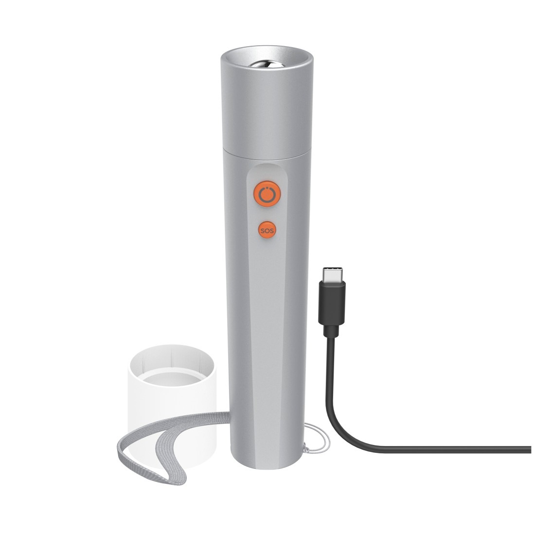 Hama LED Taschenlampe »LED-Taschenlampe, aufladbar, Aluminium, 4 Modi + SOS« stromsparend, robust