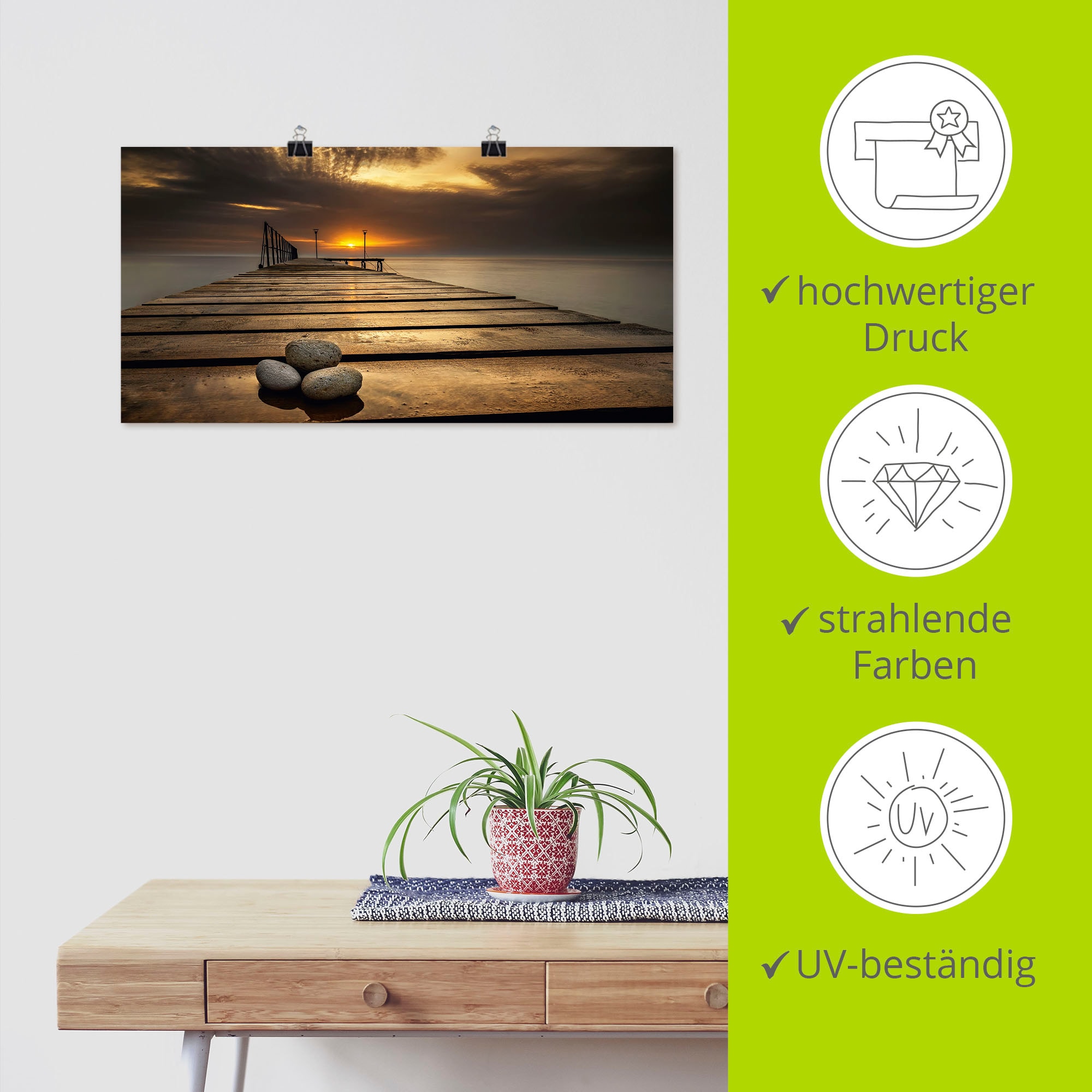 Artland Wandbild »Sonnenaufgang am Schwarzen Meer« Sonnenaufgang & -untergang 1 Stk. tlg. als Leinwandbild, Poster in verschied. Größen