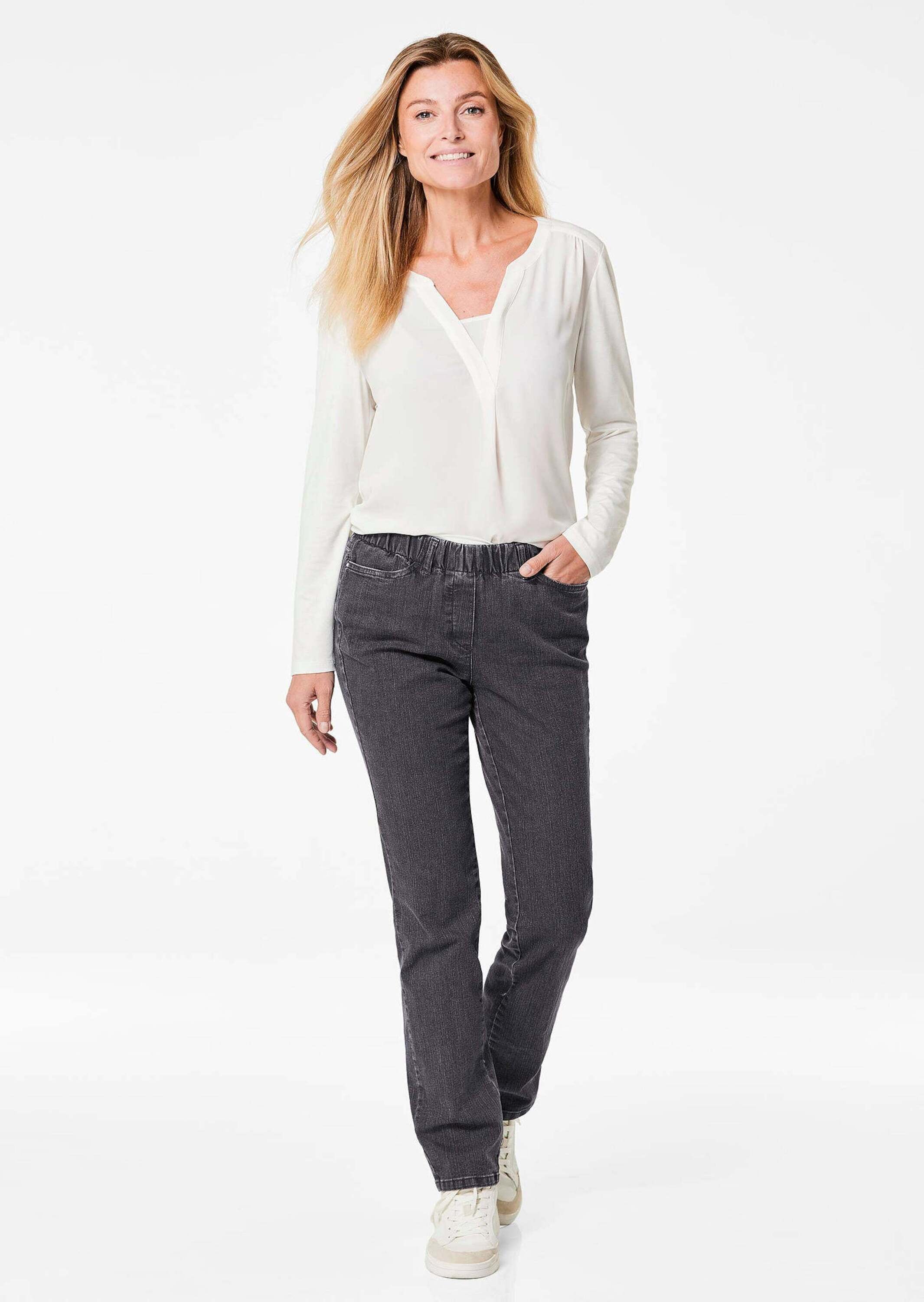 GOLDNER Regular-fit-Jeans »Klassische Jeansschlupfhose LOUISA« Dehnbar in jede Richtung