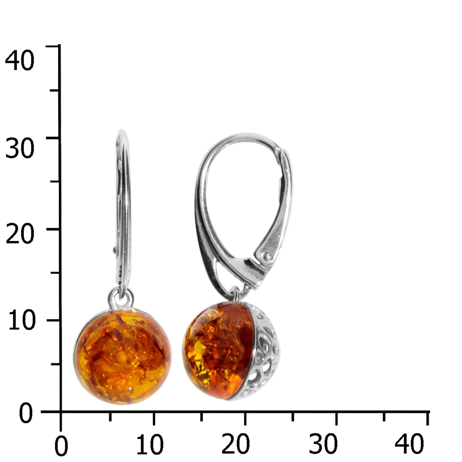 OSTSEE-SCHMUCK Paar Ohrhänger »- Dolores - Silber 925/000 - Bernstein«