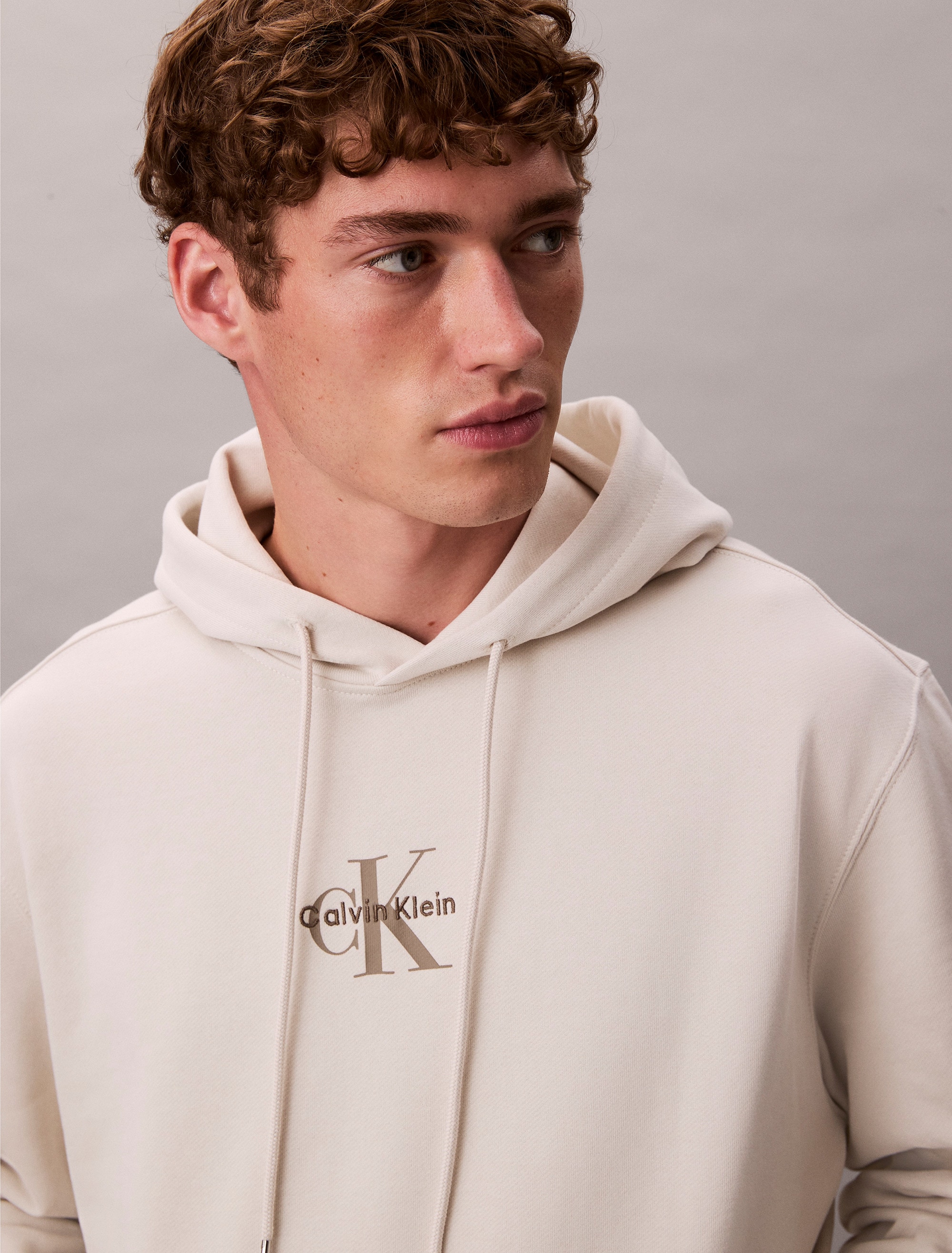 Calvin Klein Jeans Sweatshirt »LS EU 350TERRY MICRO MONOLOGO HO«, Kapuze, regular fit
