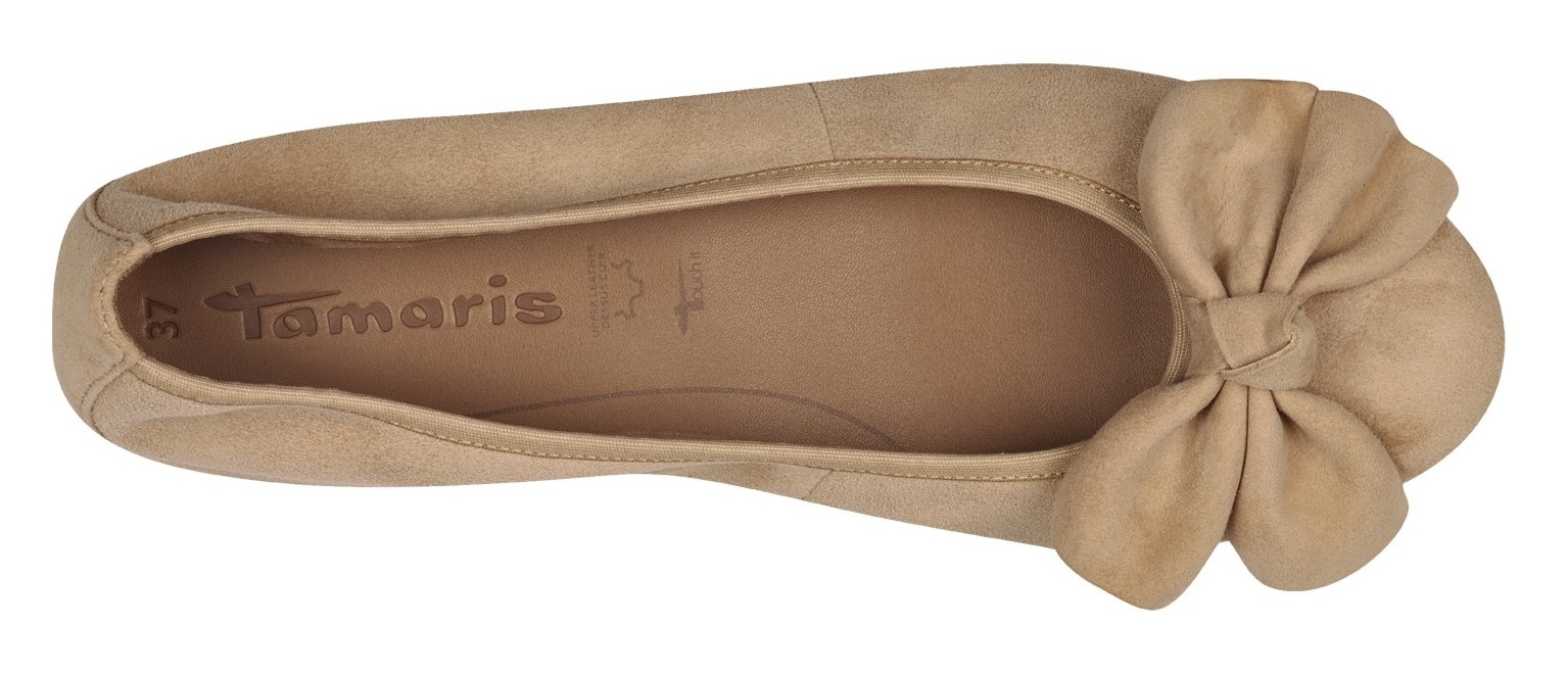 Tamaris Ballerina, Blockabsatz, Businessschuh, Schlupfschuh hat eine schmale Form