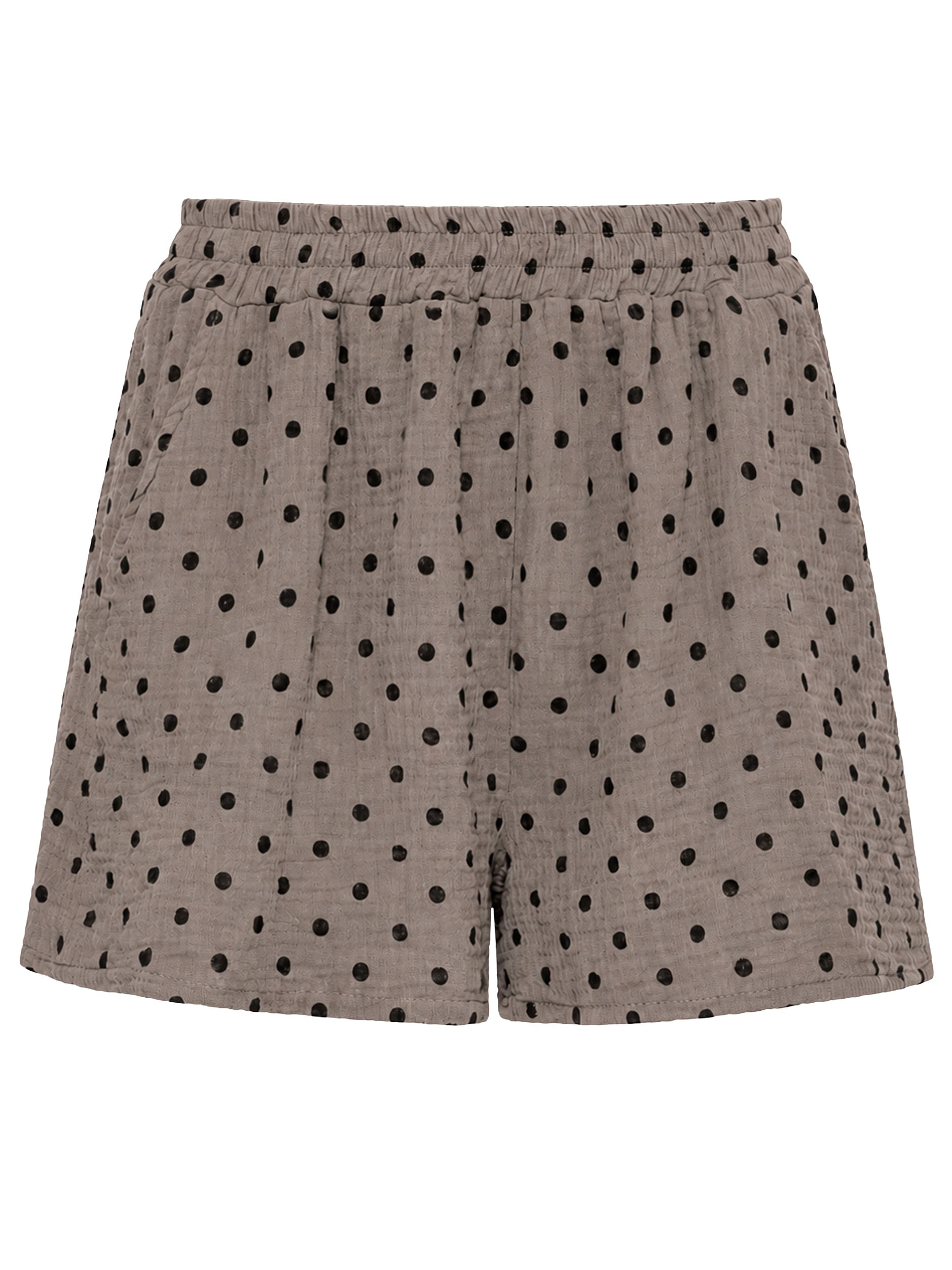 SASSYCLASSY Shorts »Musselin Shorts mit Punkten«  Lockere Baumwollshorts mit elastischem Bund und seitlichen Taschen
