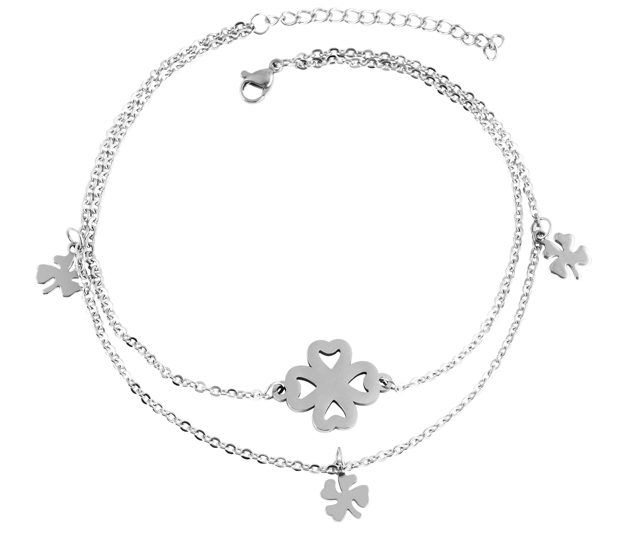 Adelia´s Fußkette »Edelstahl Fußkettchen Anker 26 cm + 5 cm«