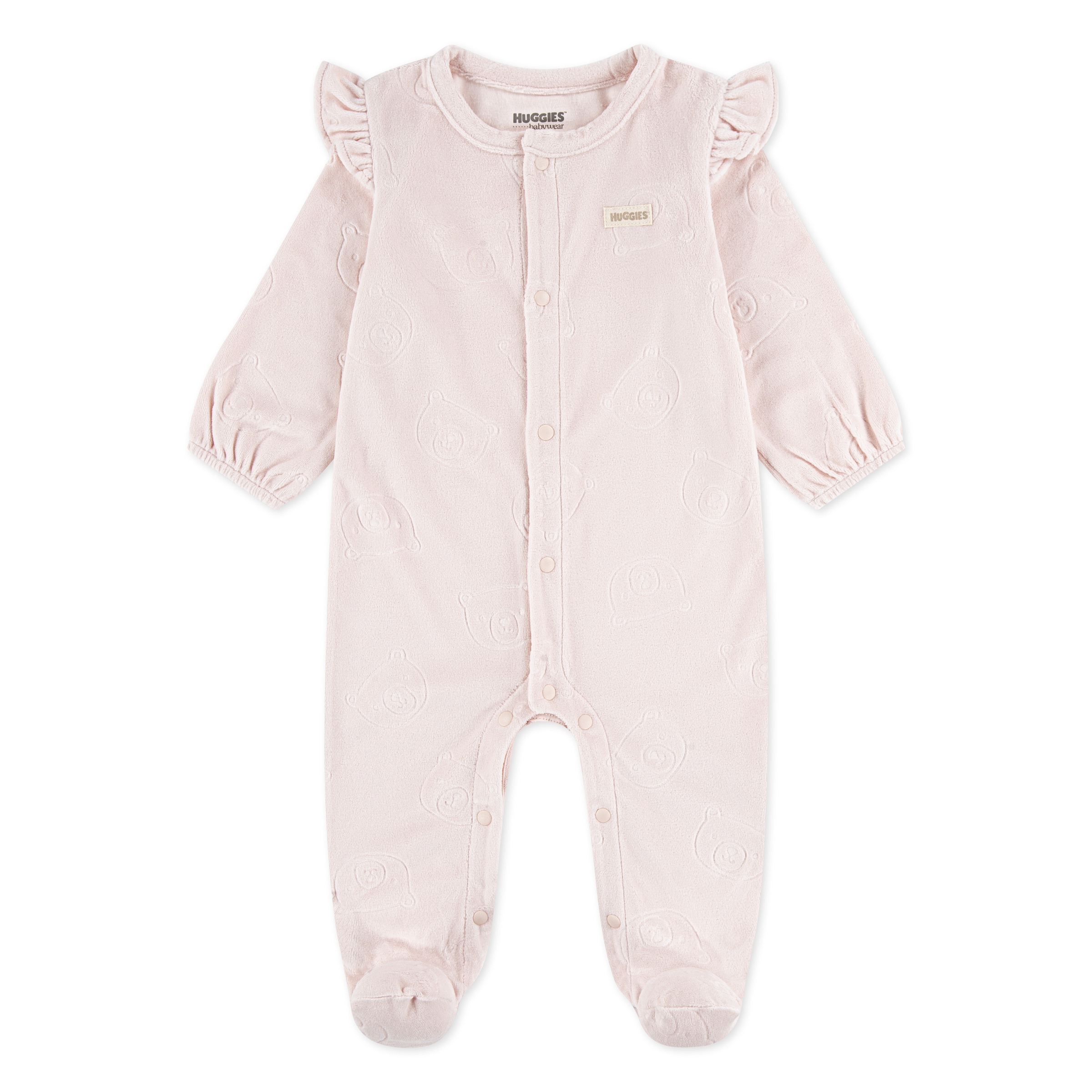 HUGGIES babywear Strampler "HUGG FOOTED COVERALL" Pflegeleichte Fleece- Qualität