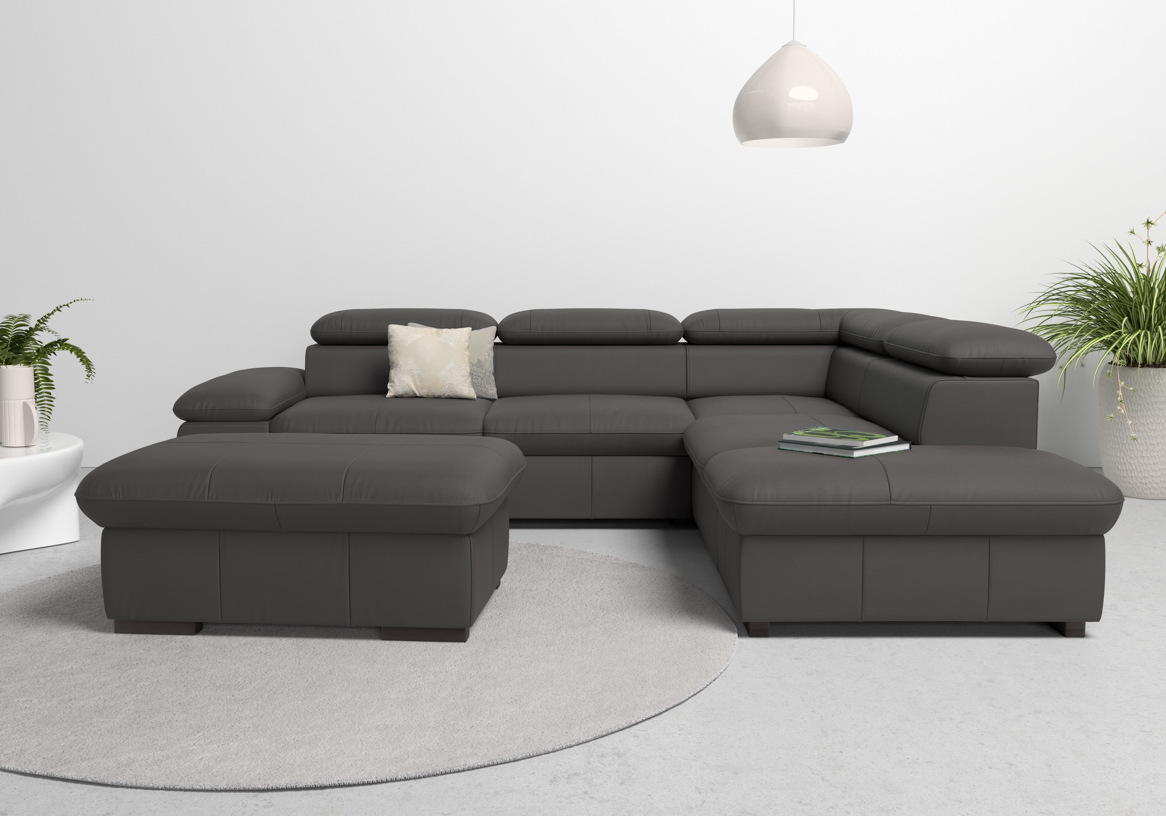 Home affaire Ecksofa »Alberto L-Form«, mit Kopfteilverstellung, wahlweise mit Bettfunktion