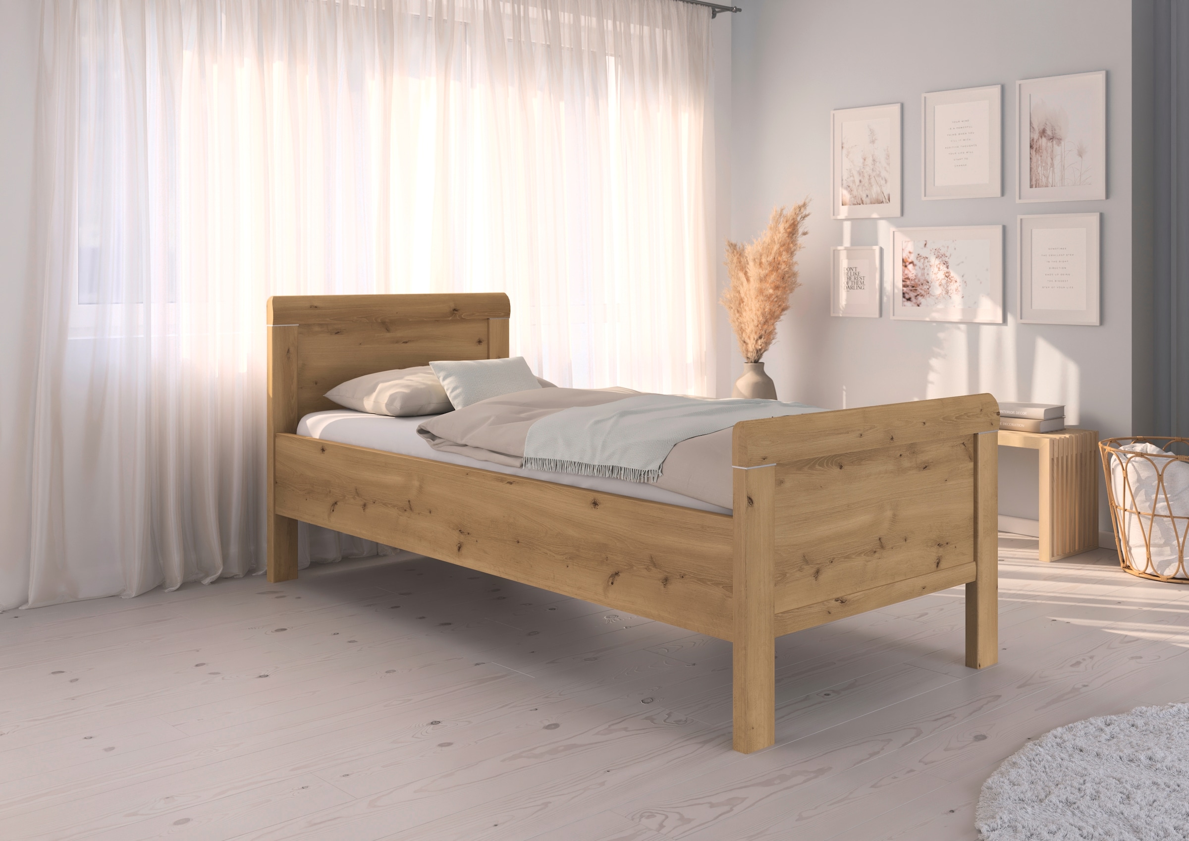 rauch Bett »Bett Einzelbett Stollenbett EVELYN« in Komforthöhe aus Holzwerkstoff in elegantem Stil MADE IN GERMANY