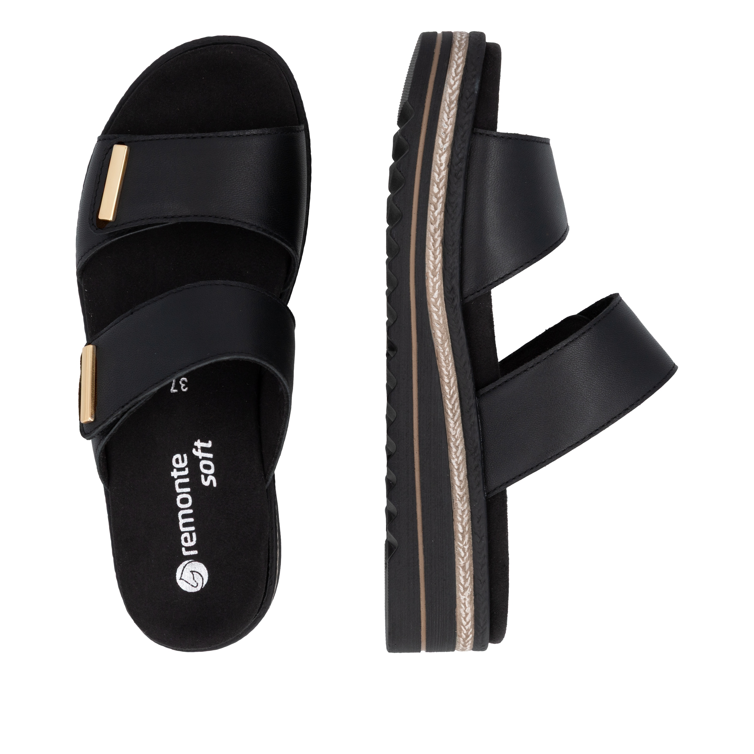 Remonte Pantolette  Sommerschuh, Hausschuh, Plateauschuh mit Softfußbett