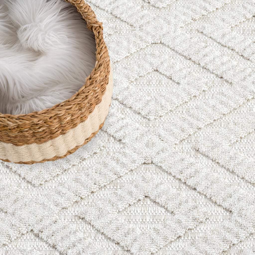 Carpet City Teppich »CLASICO 8927«, rechteckig, 11 mm Höhe, Läufer, Kurzflor, Hochtief-Muster, Boho, Fransen, Wohnzimmer
