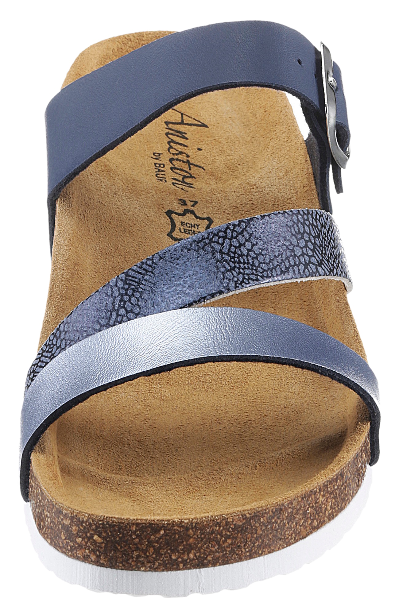 Aniston SHOES Pantolette, Keilabsatz, Sommerschuh, Schlappen mit Schnallenverschluss