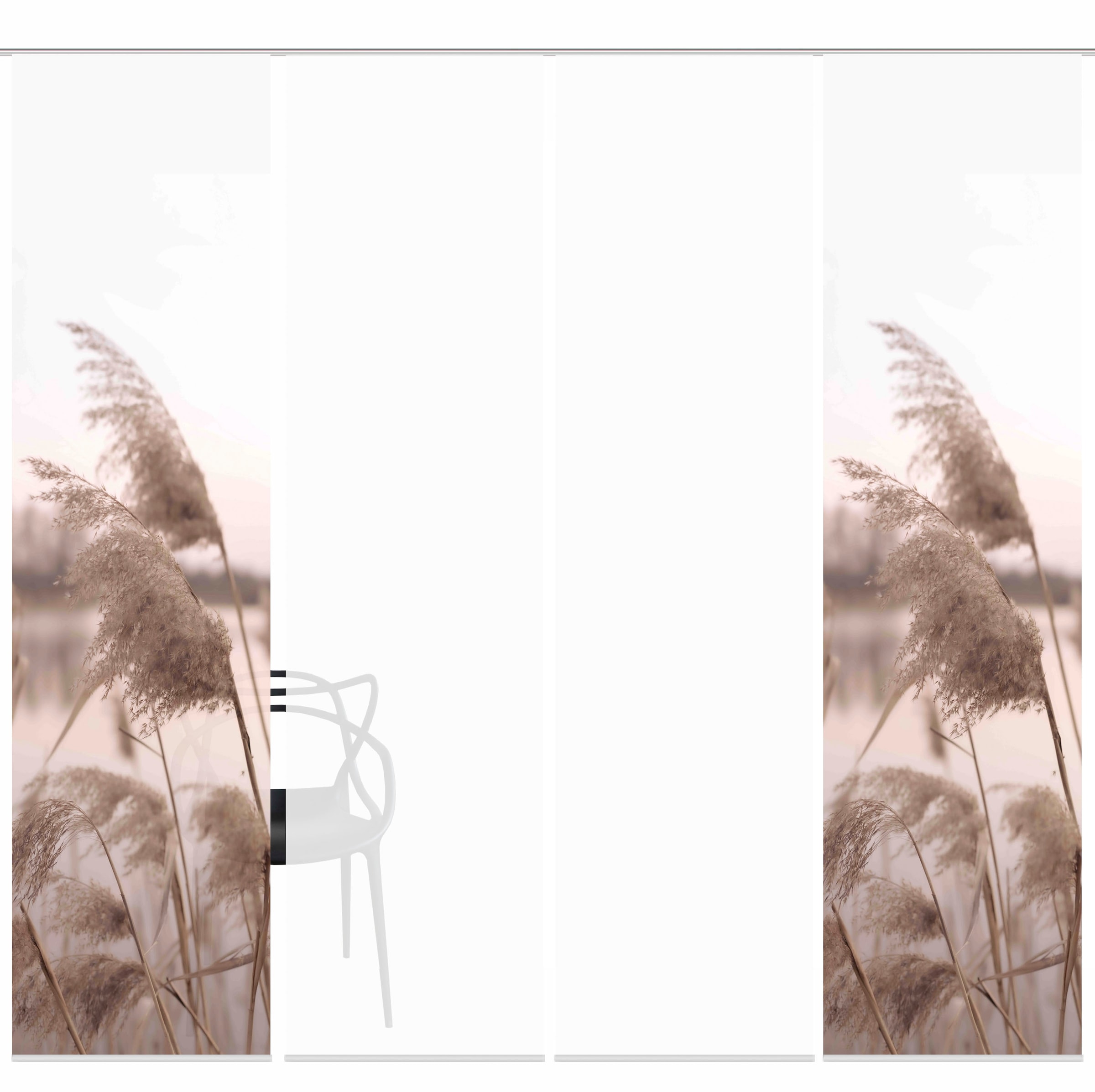 HOME WOHNIDEEN Schiebegardine »TRAWY« Paneelwagen 4 Stk. tlg. Schiebevorhang Digi 4er Set TRAWY