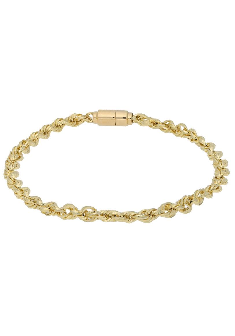 Firetti Goldarmband »Schmuck Geschenk Gold 585, Kordelkette, Soprano, facettiert«