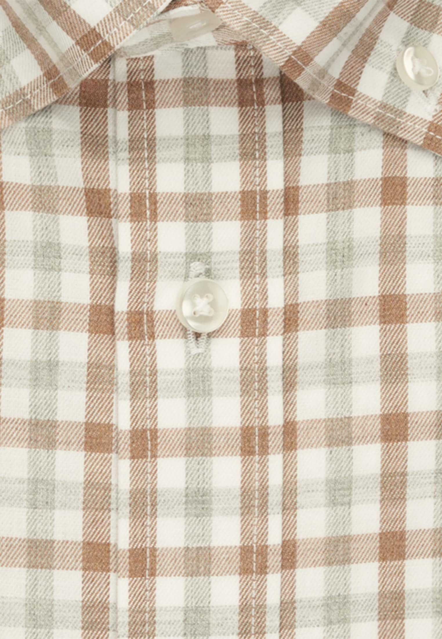 seidensticker Flanellhemd »Shaped«, Shaped Langarm Button-Down-Kragen Karo