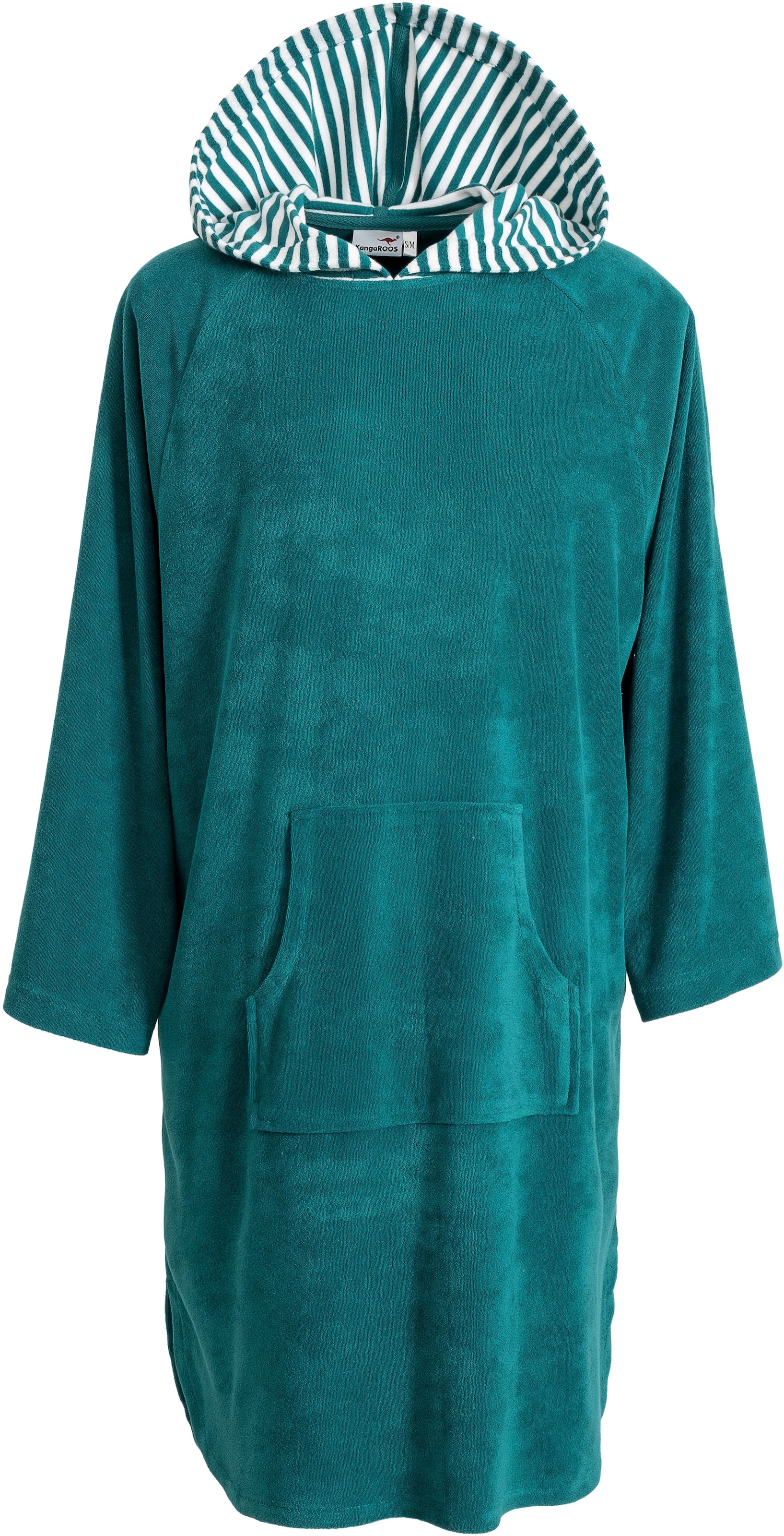 KangaROOS Badeponcho »Dalia Surfponcho, ideal für Sauna, Spa & im Urlaub« 1 Stk. weich, Uni-Farben mit Streifen, leicht, Unisex, für Damen und Herren