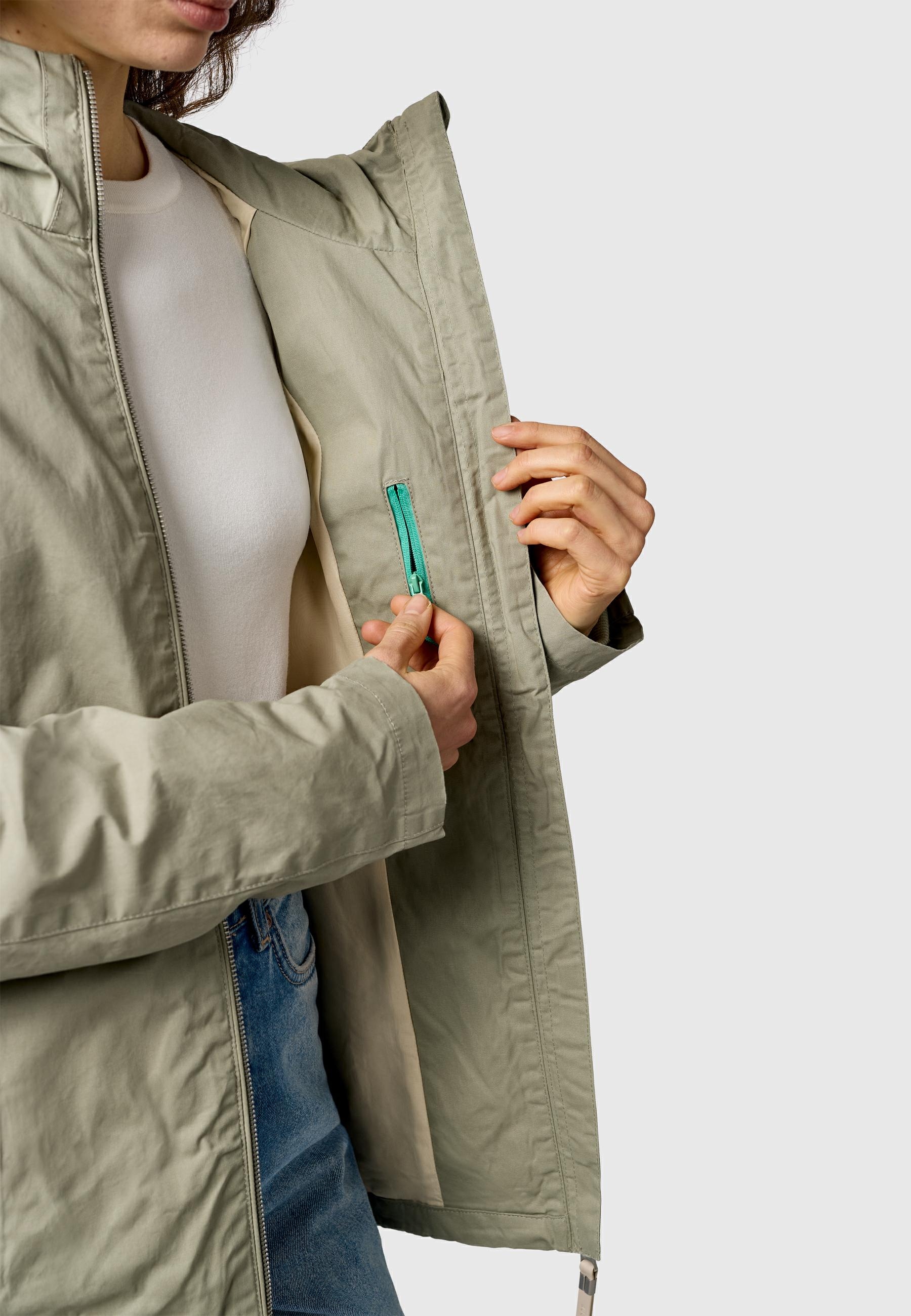 Ragwear Outdoorjacke »Outdoorjacke Dizzea Vintage YOUMODO« mit Kapuze Beschichtete Damen Übergangsjacke mit Kapuze