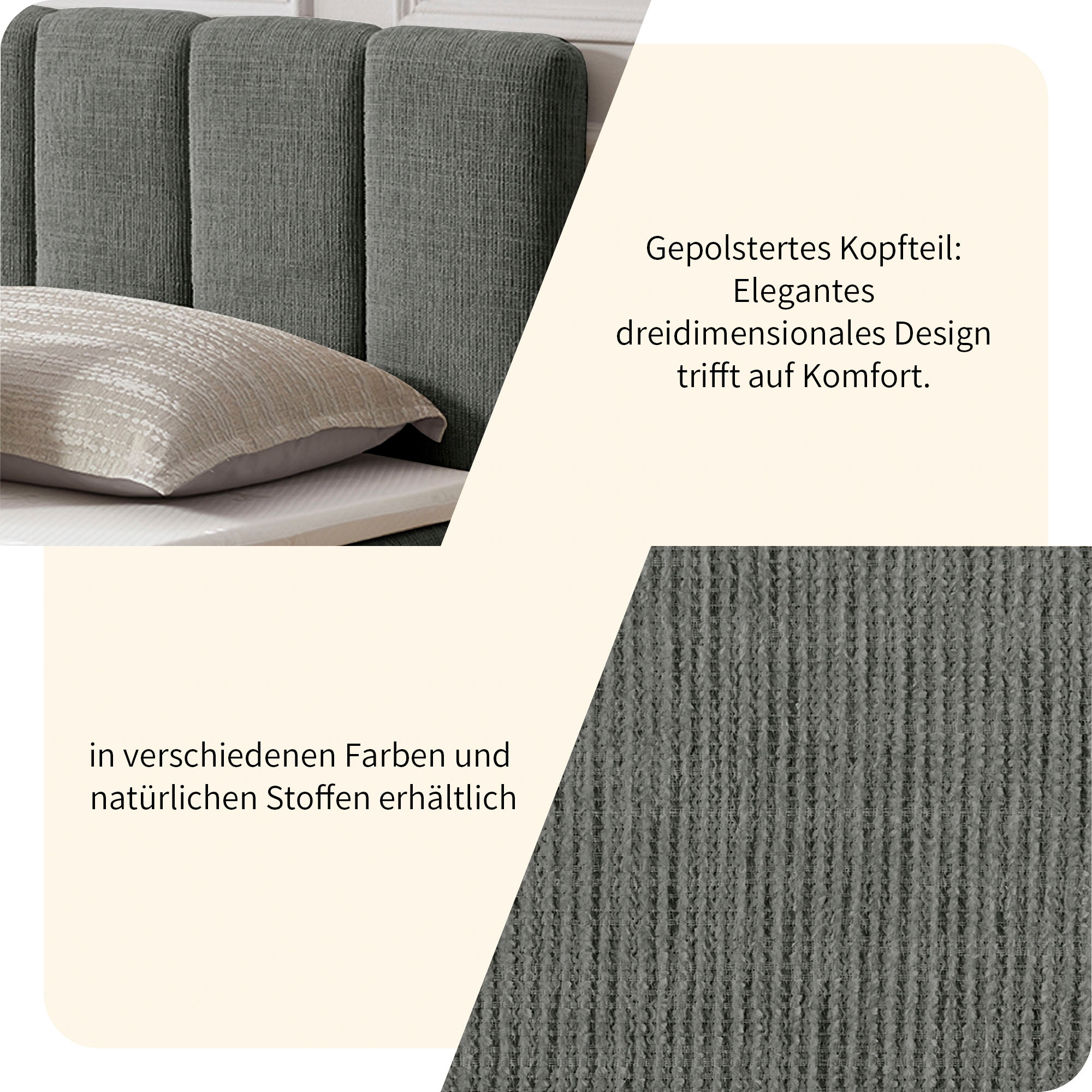 OTTO home Boxbett »Likely inkl. Bettkasten, Liegefläche 180x200 cm, in Boxspring-Optik« inkl. Topper & Aufbauvideo, erhältlich in verschiedenen Farben