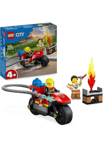 Konstruktionsspielsteine »Feuerwehrmotorrad (60410), LEGO City«, (57 St.)
