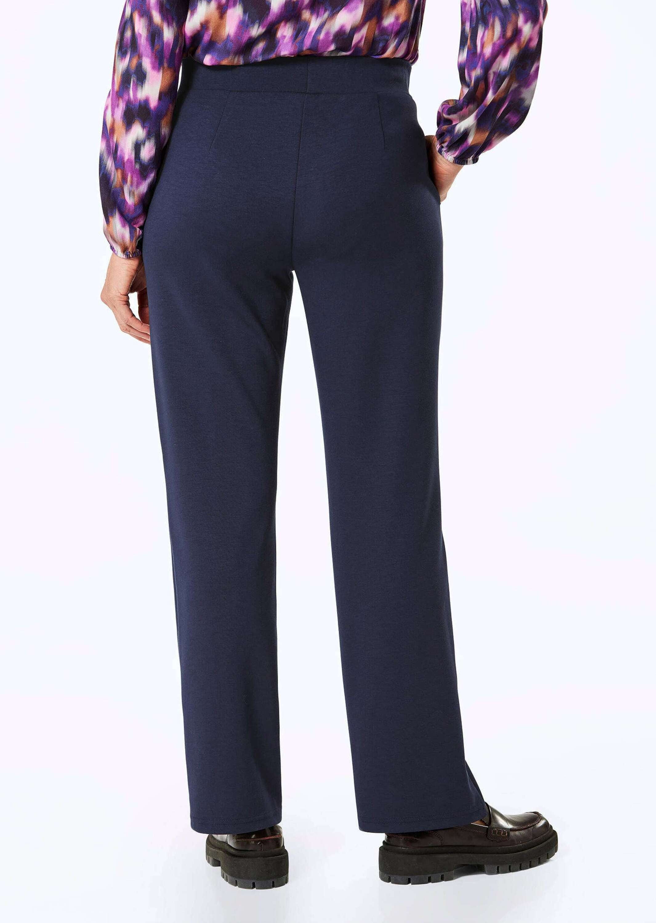 GOLDNER Chinohose »Kurzgröße Jerseyhose VERA mit Biesen«