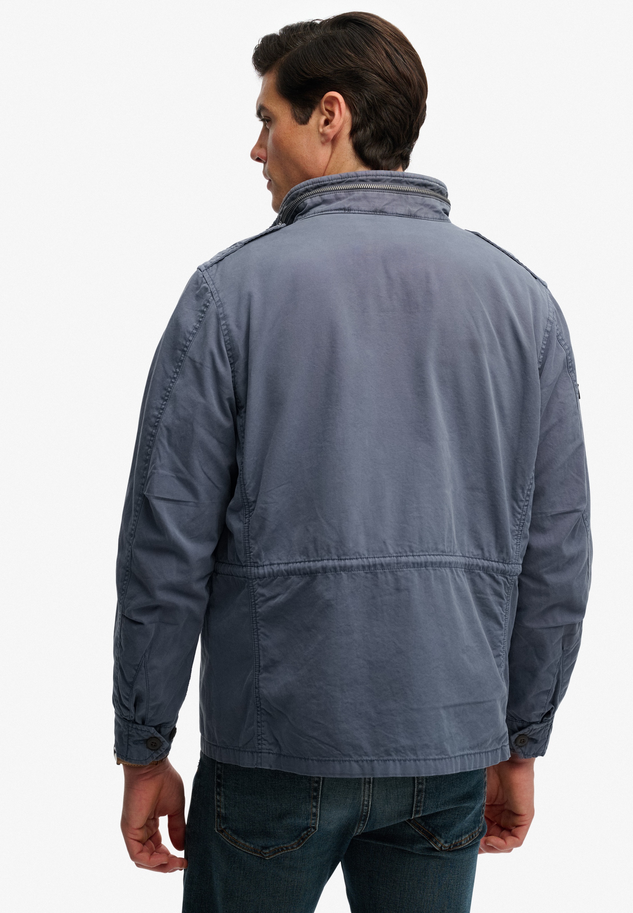 Superdry Parka »COTTON M65 JACKET« ohne Kapuze mit Markenlabel, aus Baumwolle, Regular Fit, in normaler Länge