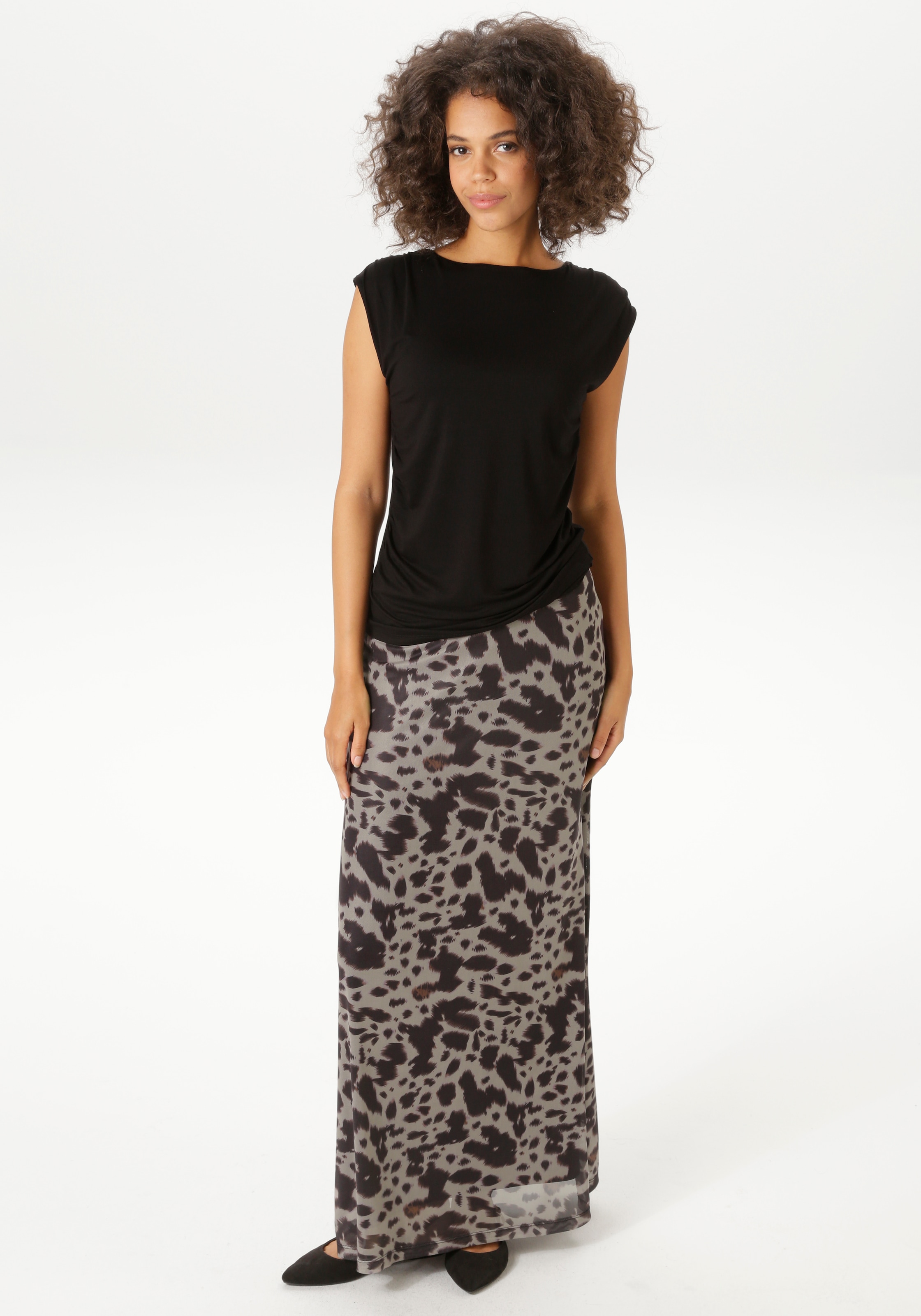 Aniston CASUAL Maxirock im extravaganten Flecken-Dessin - NEUE KOLLEKTION