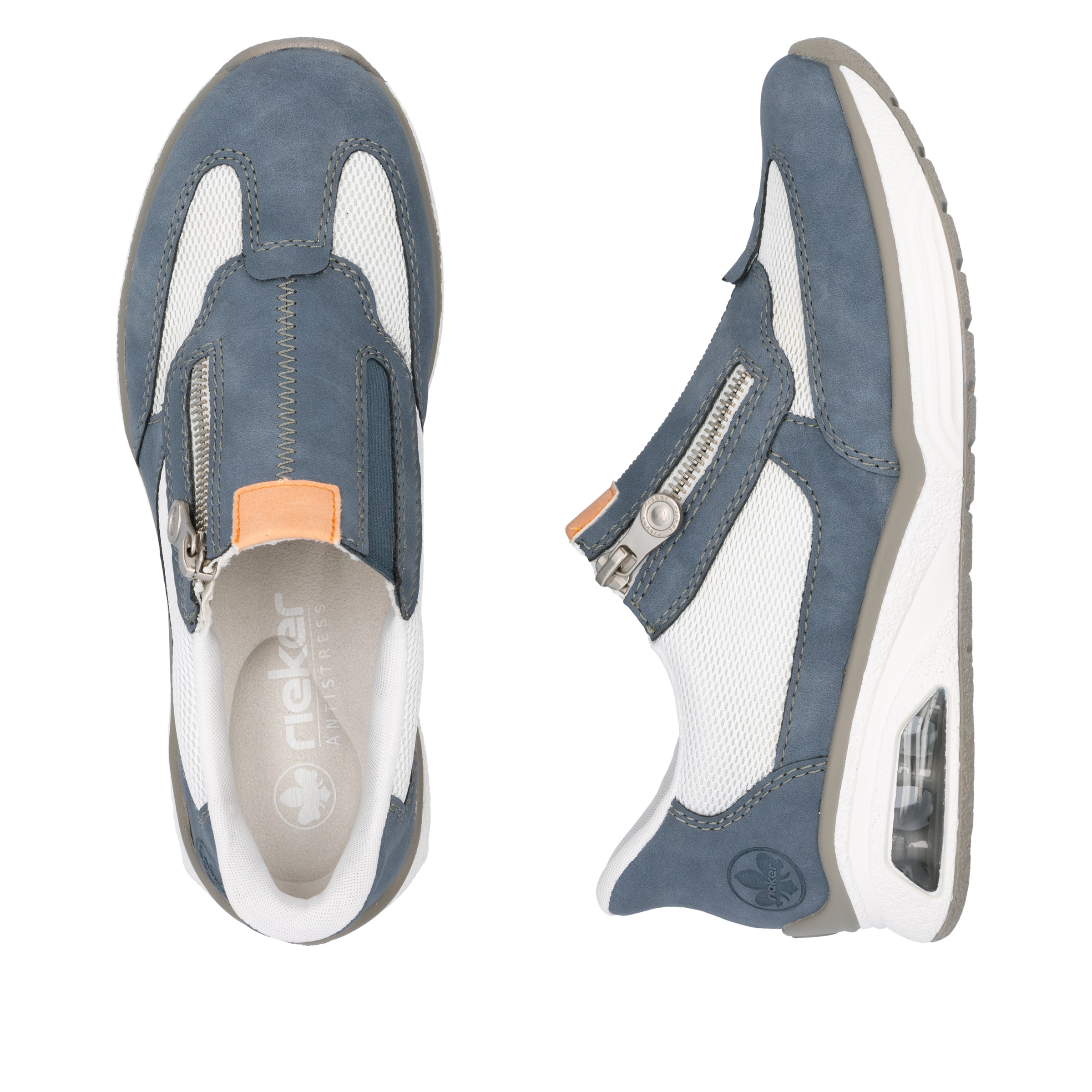 Rieker Slip-On Sneaker »Ready2GO«, Slipper, Halbschuh, Freizeitschuh mit seitlichem Reißverschluss