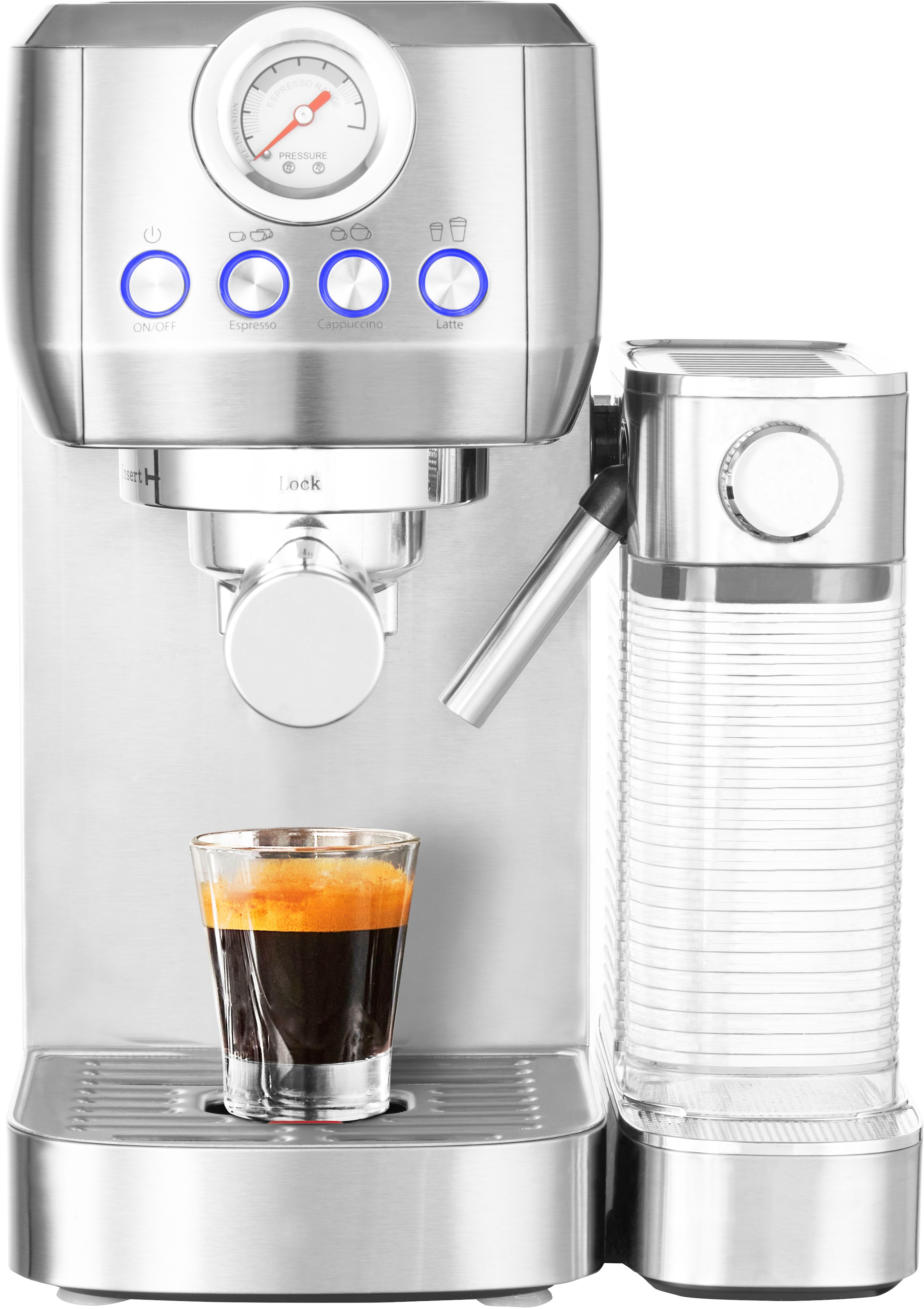 Gastroback Espressomaschine »42722 DESIGN ESPRESSO PICCOLO PRO M« mit integriertem, automatischem Milchaufschäumer