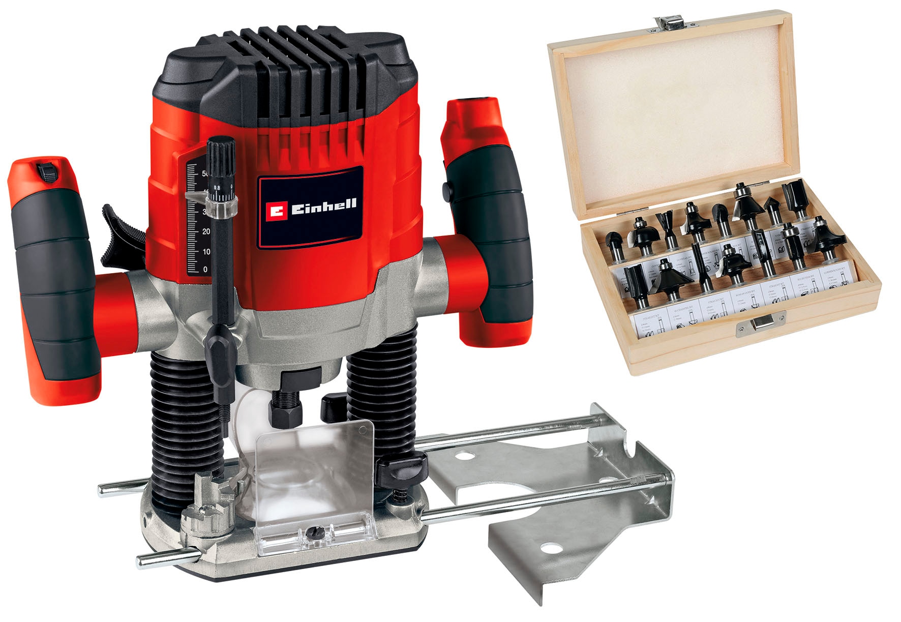 Einhell Oberfräse »TC-RO 1155 Kit«, 1100 Watt, inkl. 15-tlg. Fräser-Set